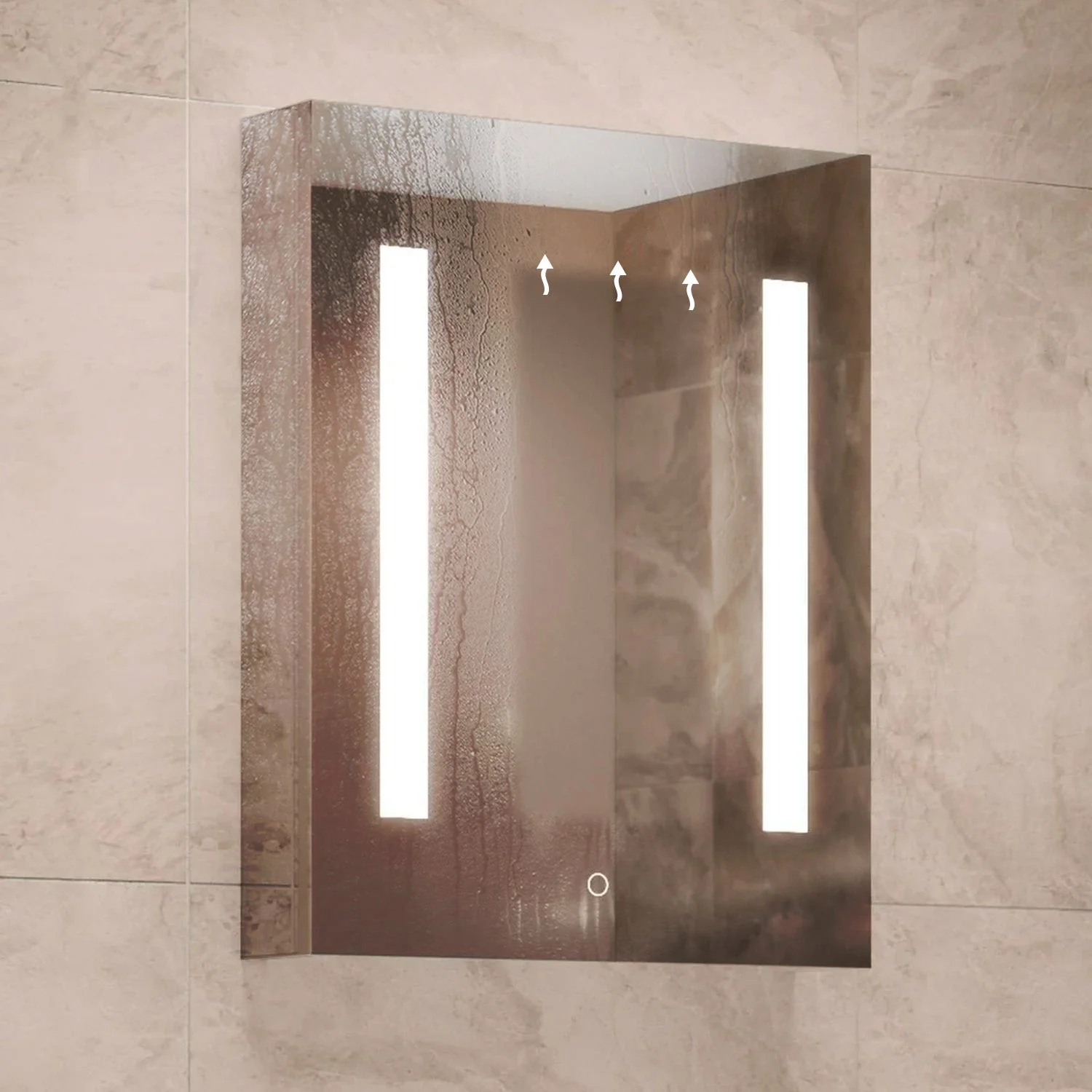 Linden 500x650mm LED Bathroom Mirror Cabinet - Image 3