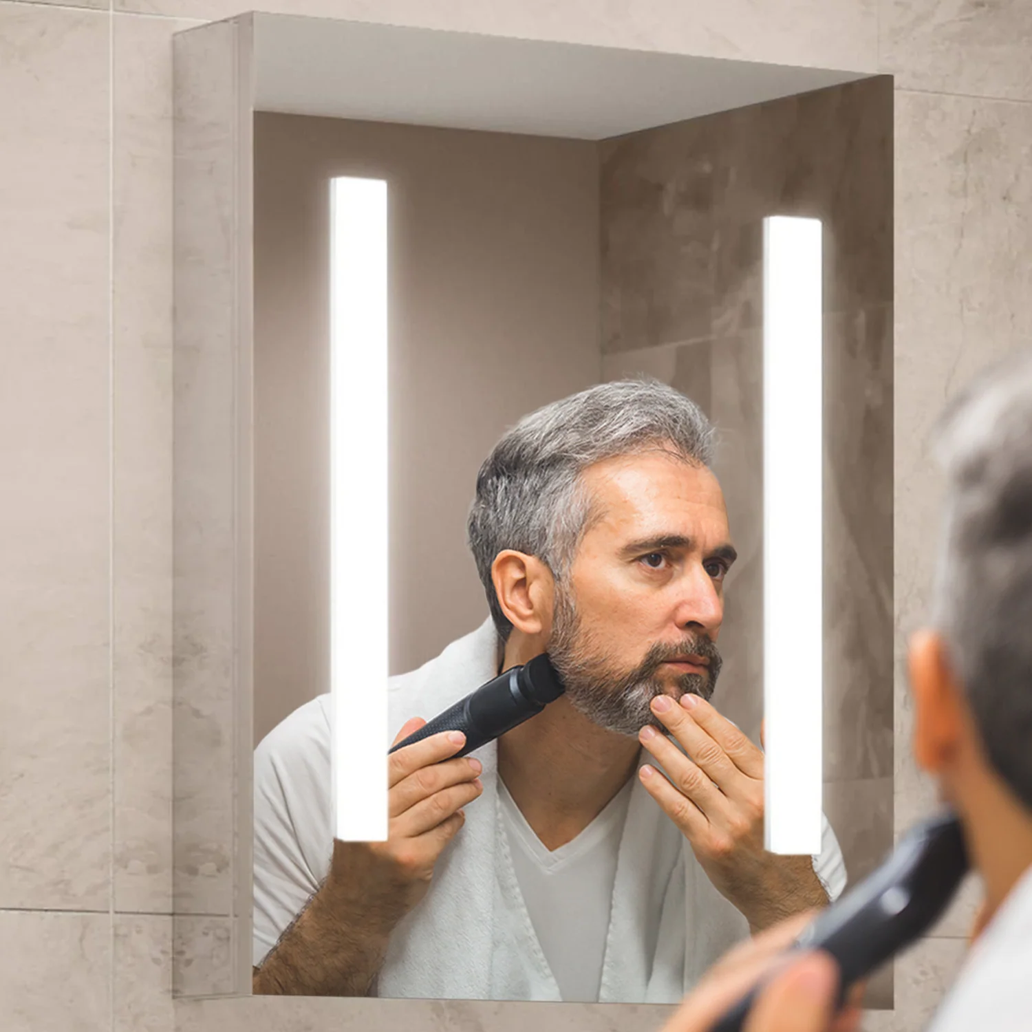 Linden 500x650mm LED Bathroom Mirror Cabinet - Image 5