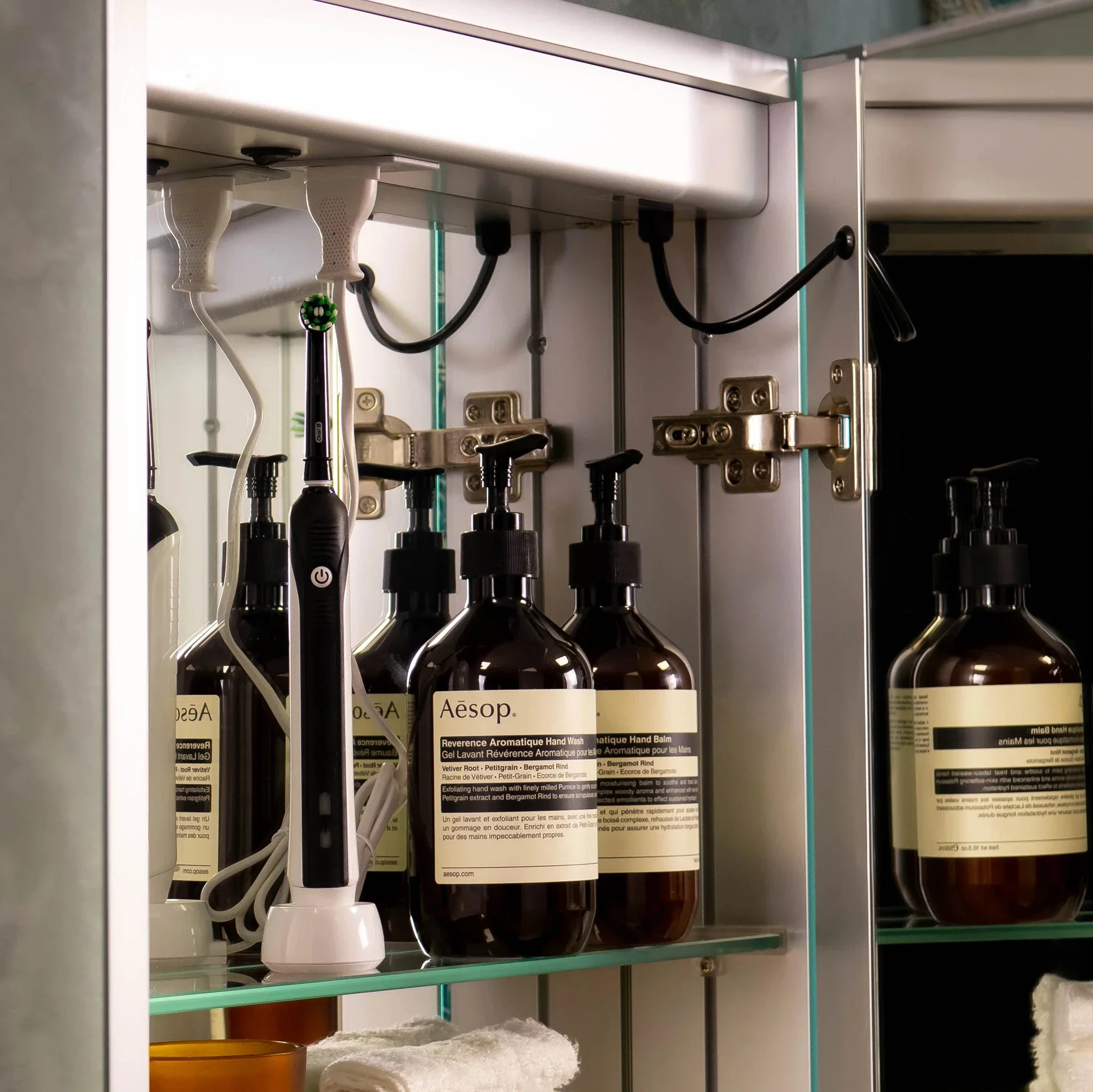 Virginia 500x700mm LED Bathroom Mirror Cabinet - Image 6