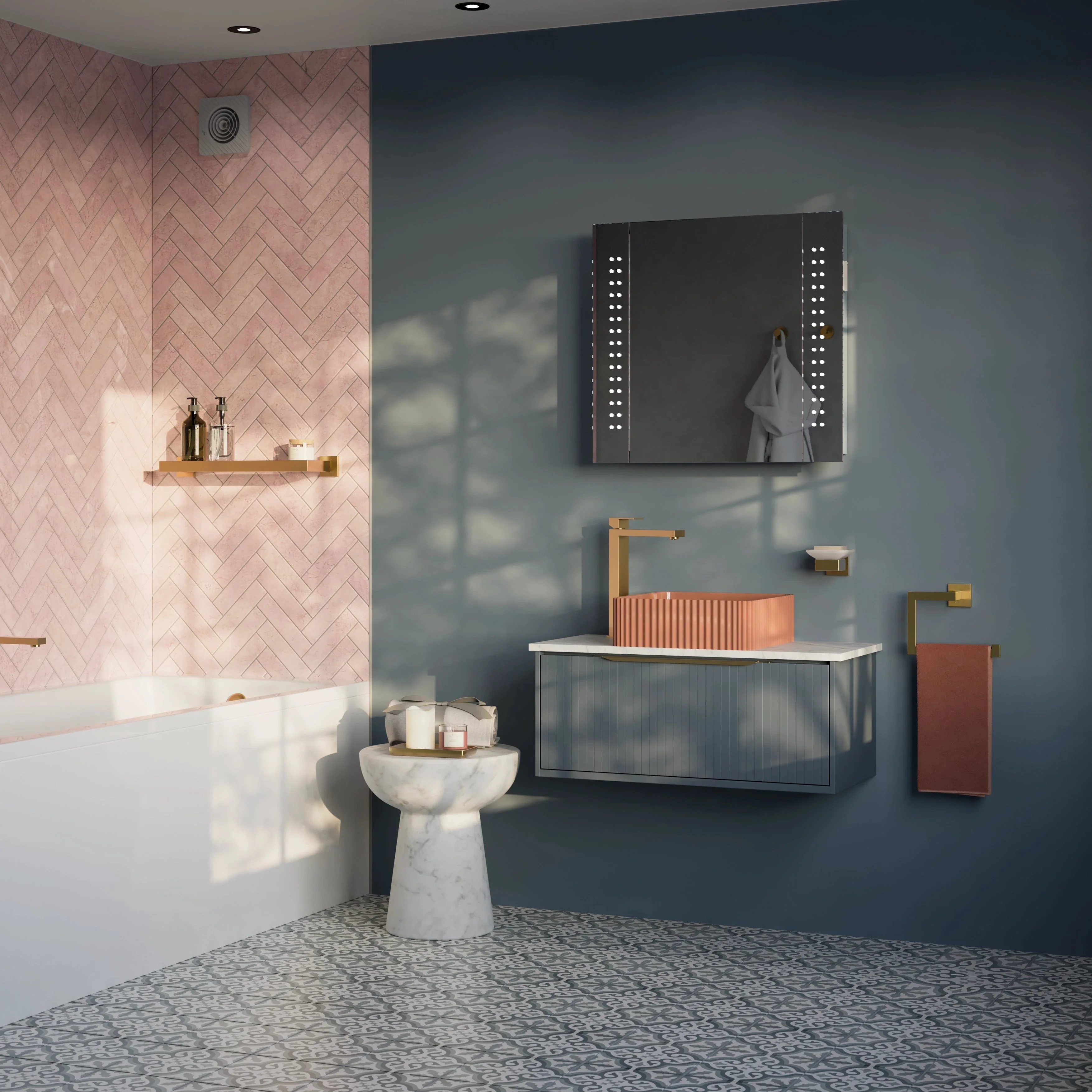 Rowan 650x600mm LED Bathroom Mirror Cabinet - Image 10