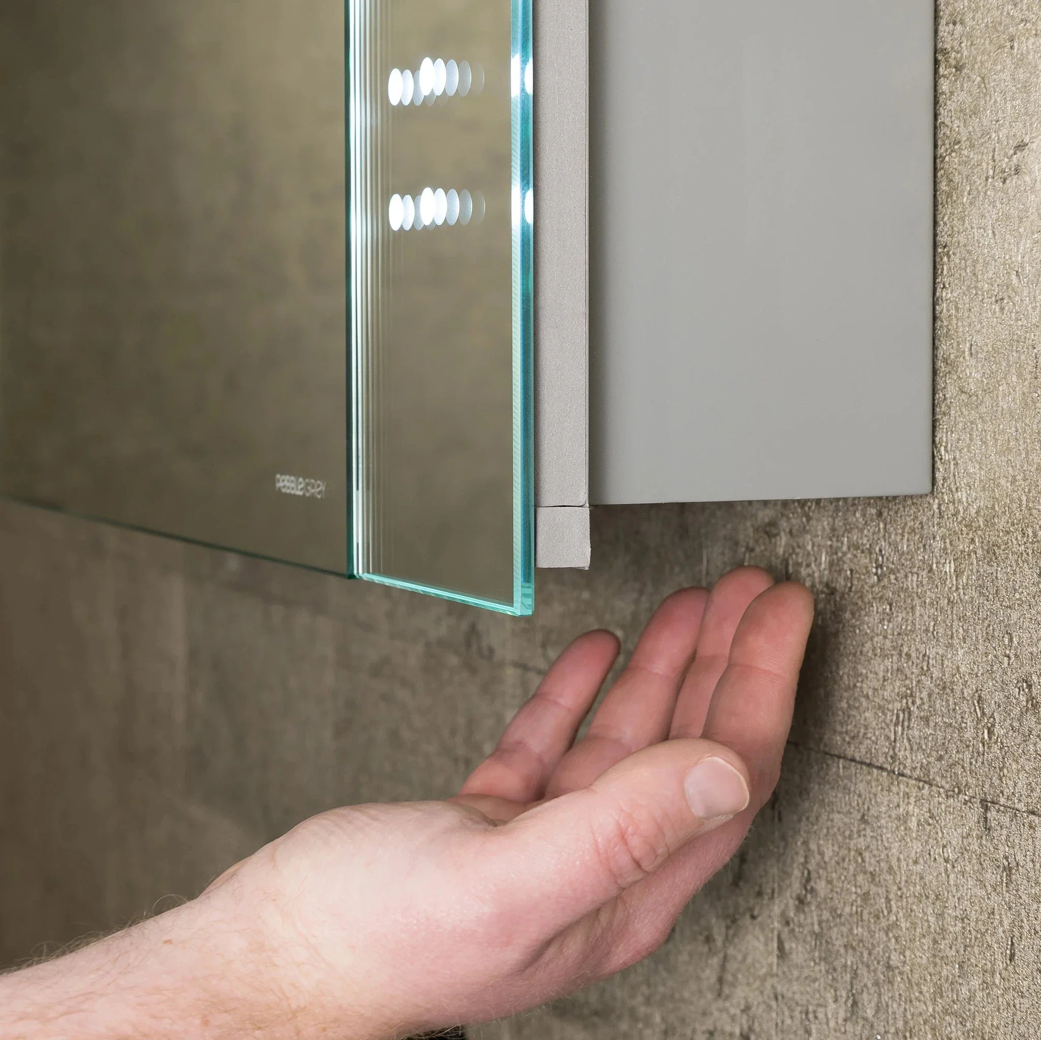 Rowan 650x600mm LED Bathroom Mirror Cabinet - Image 5