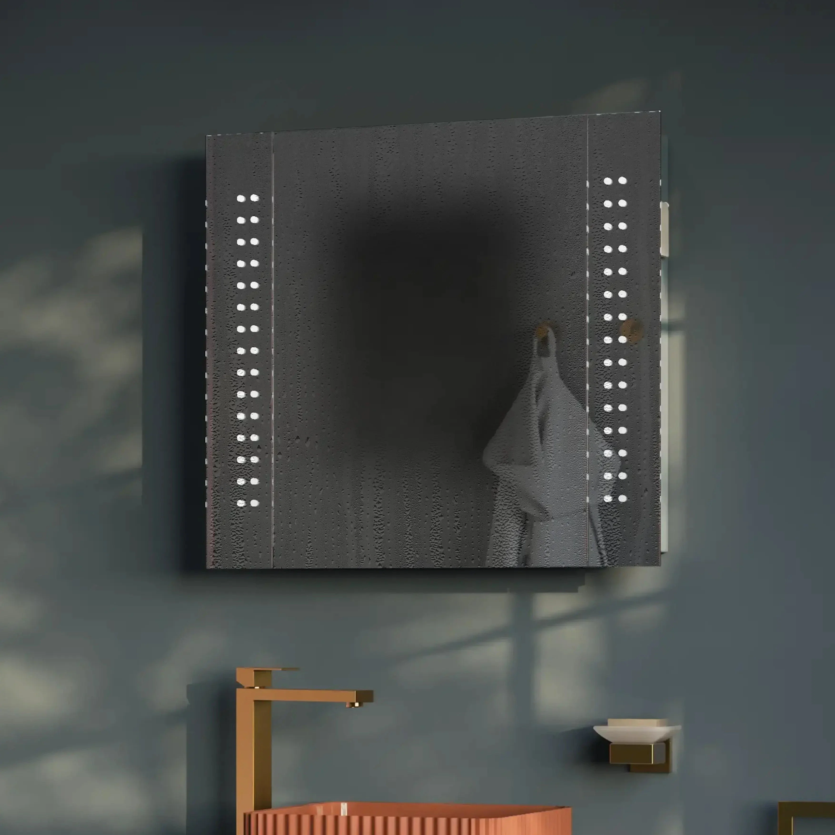 Rowan 650x600mm LED Bathroom Mirror Cabinet - Image 6