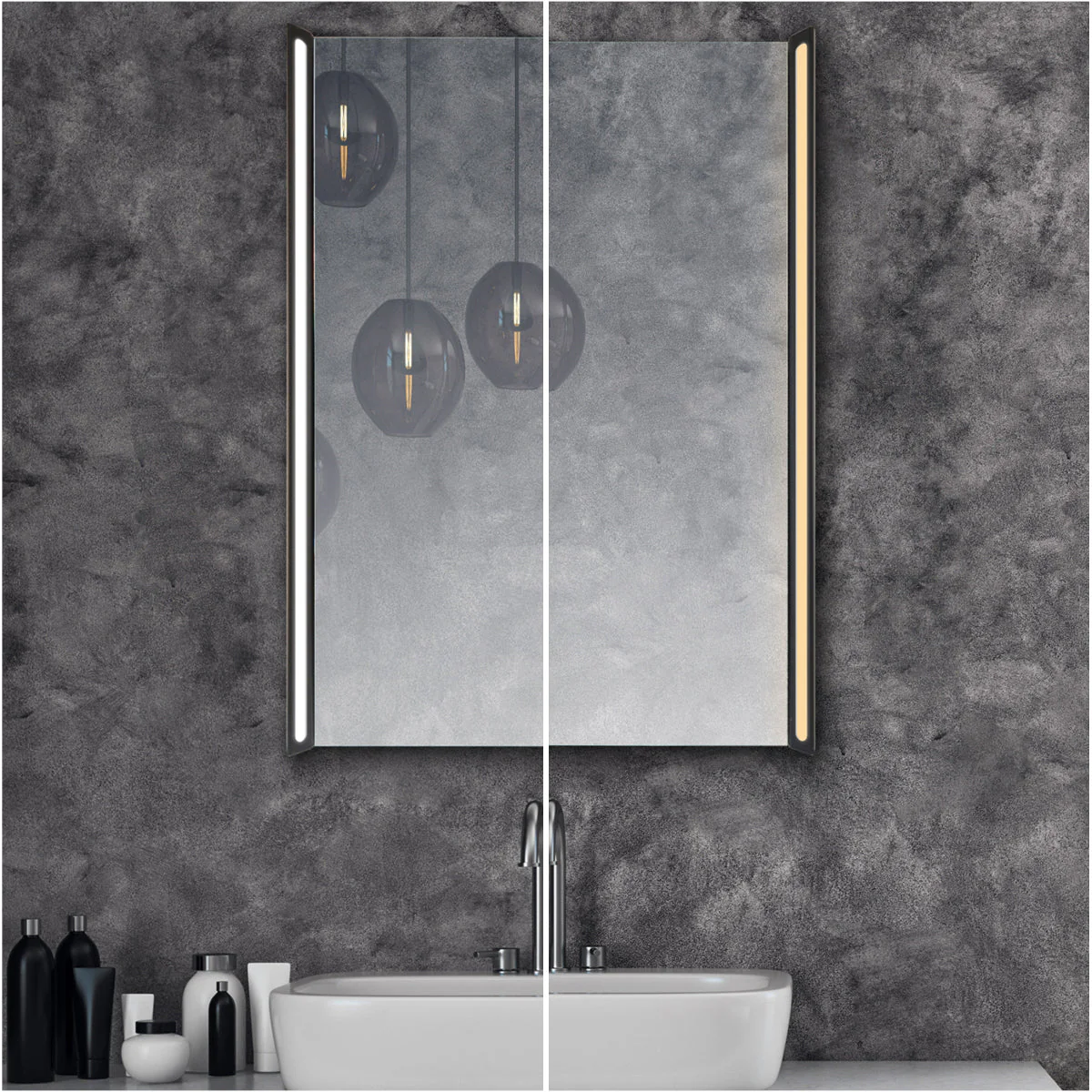 Titan 500x700mm LED Bathroom Mirror Cabinet - Image 3