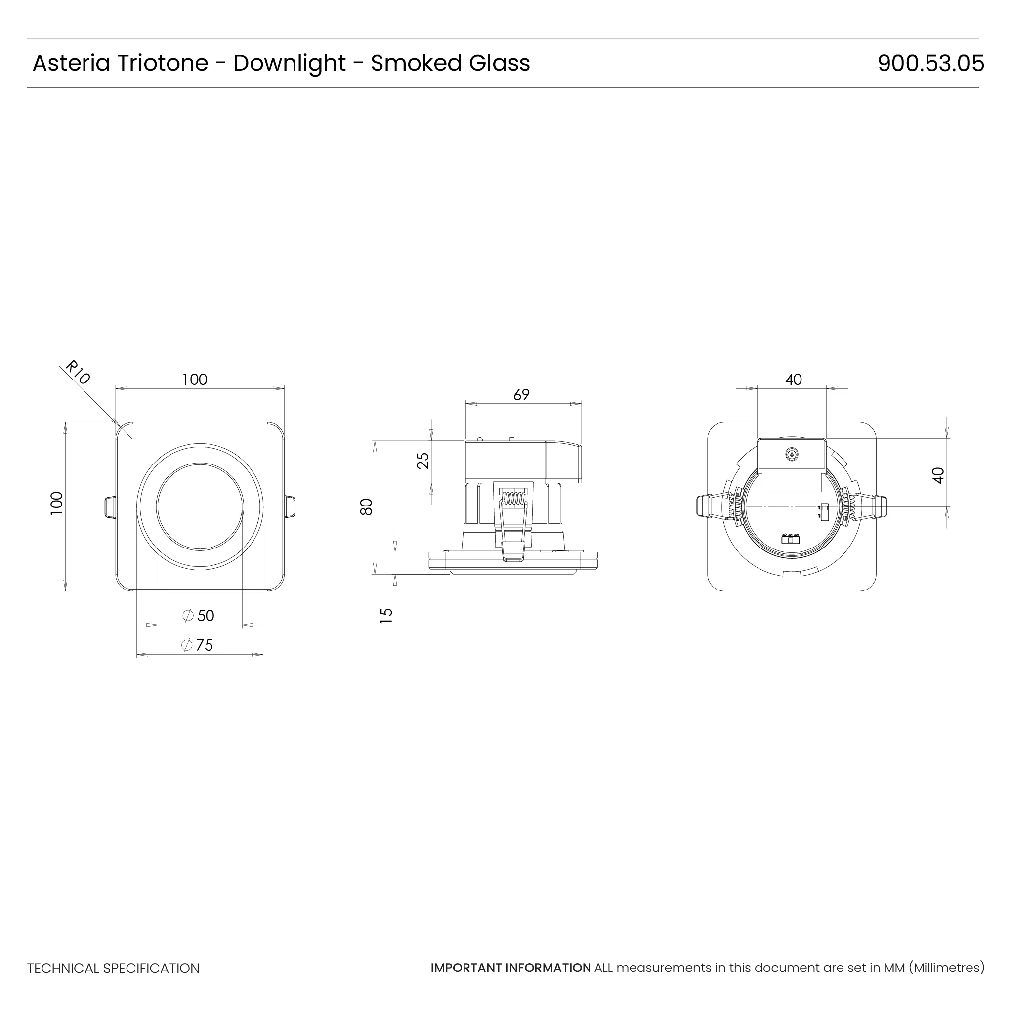 Asteria Glass Bezel Fire Rated IP65 Downlight - Image 13