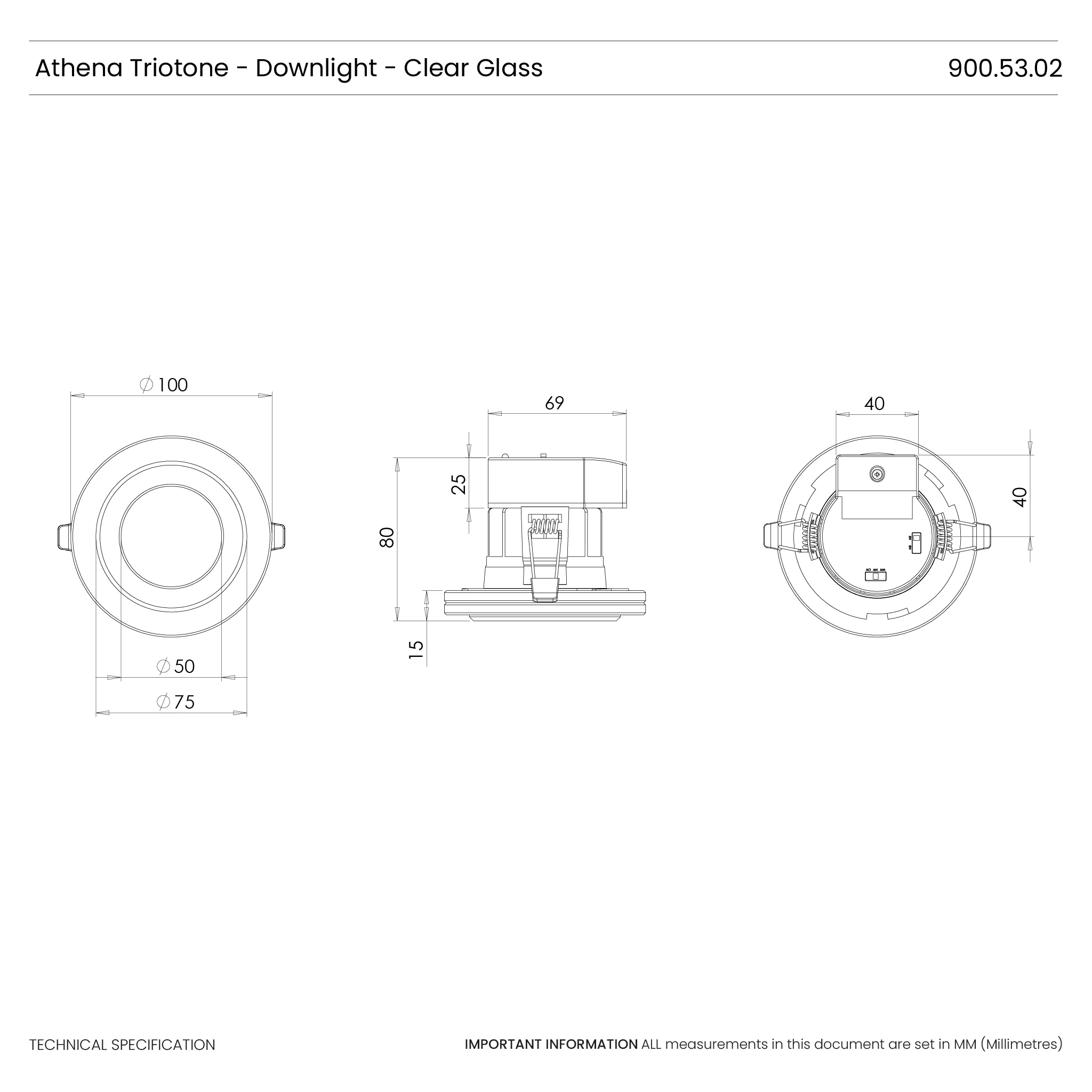 Athena Glass Bezel Fire Rated IP65 Downlight - Image 18