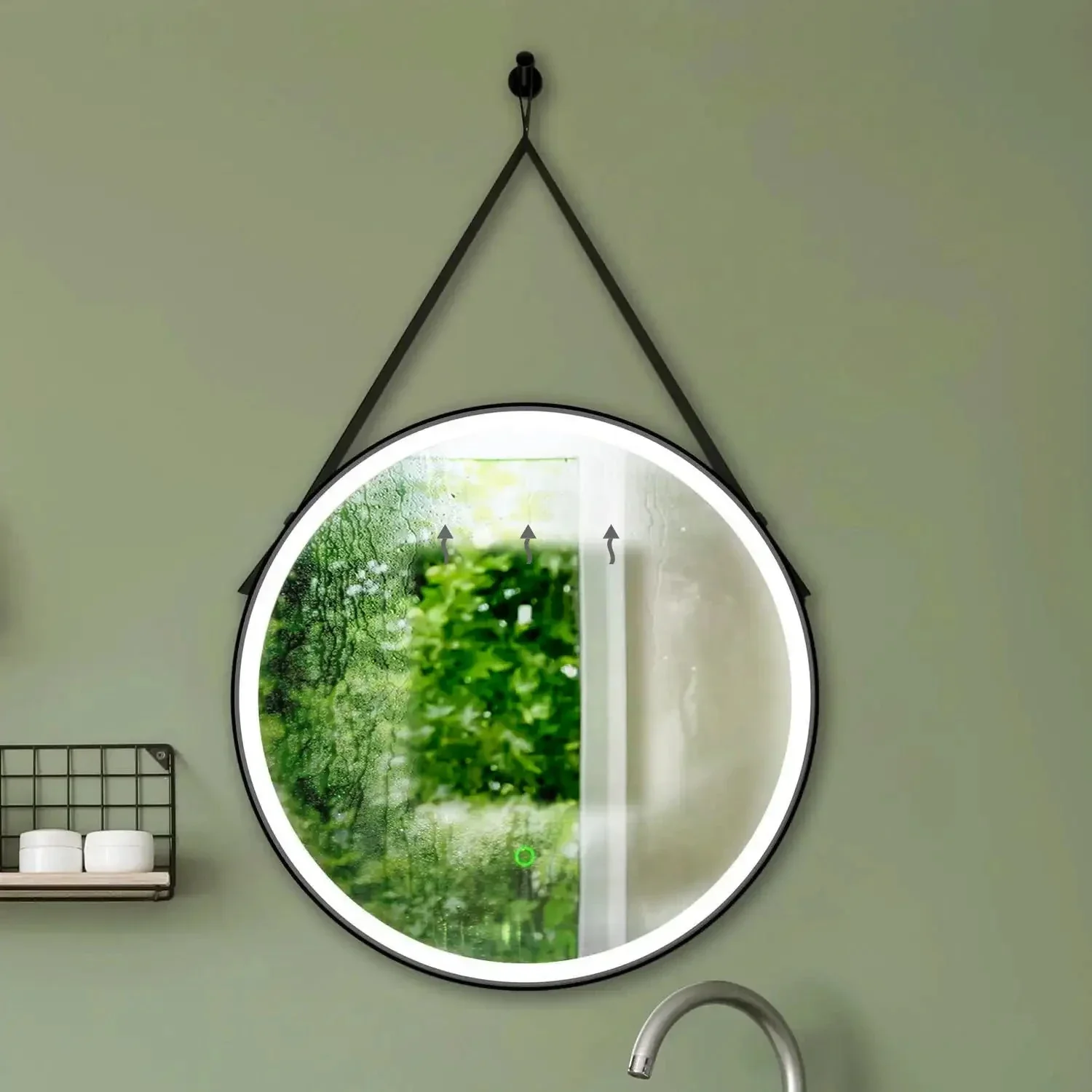 Belt Round LED Bathroom Mirror - Image 3