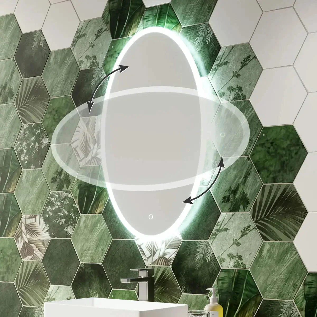 Clarity Oval LED Bathroom Mirror - Image 5