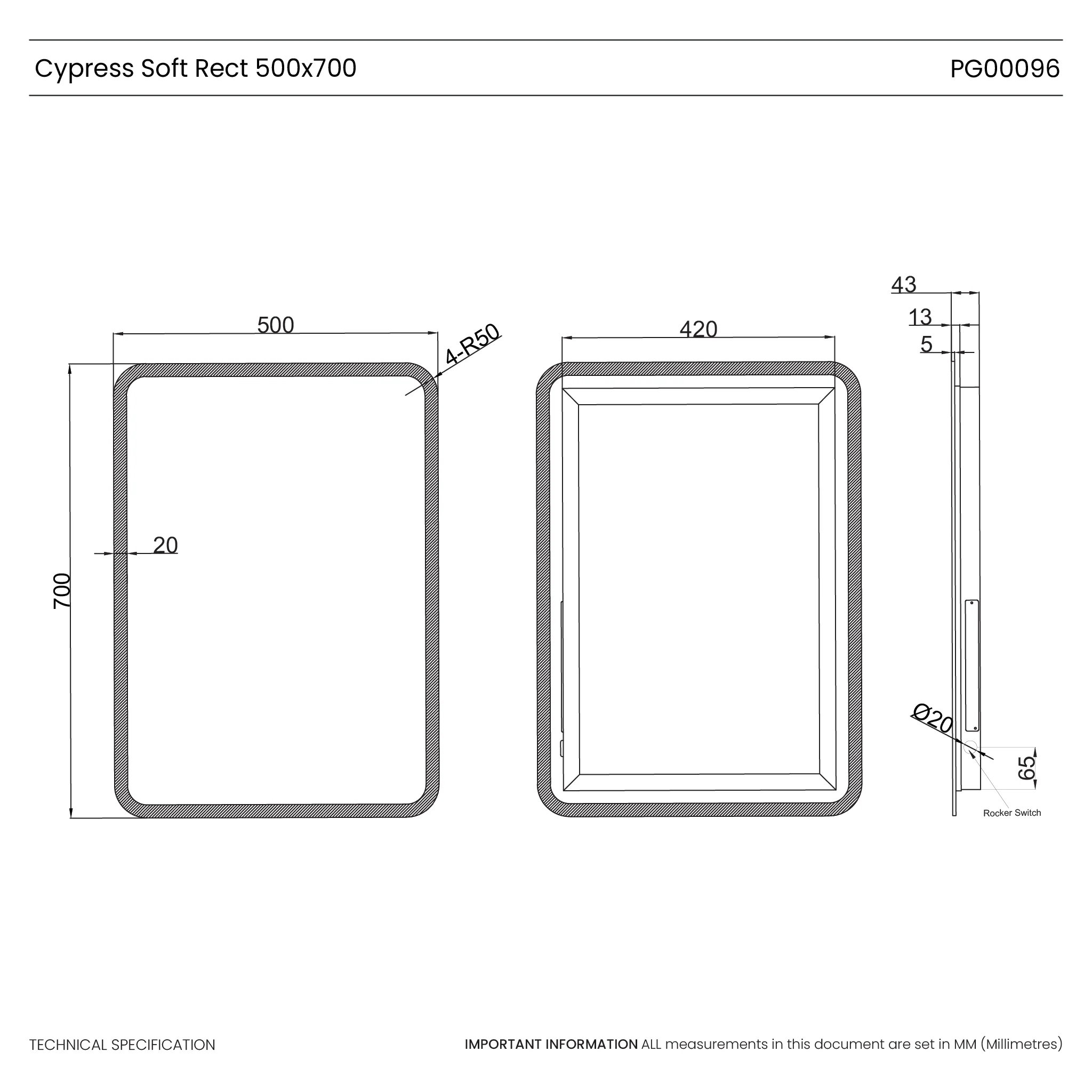 Cypress Battery LED Bathroom Mirror - Image 4
