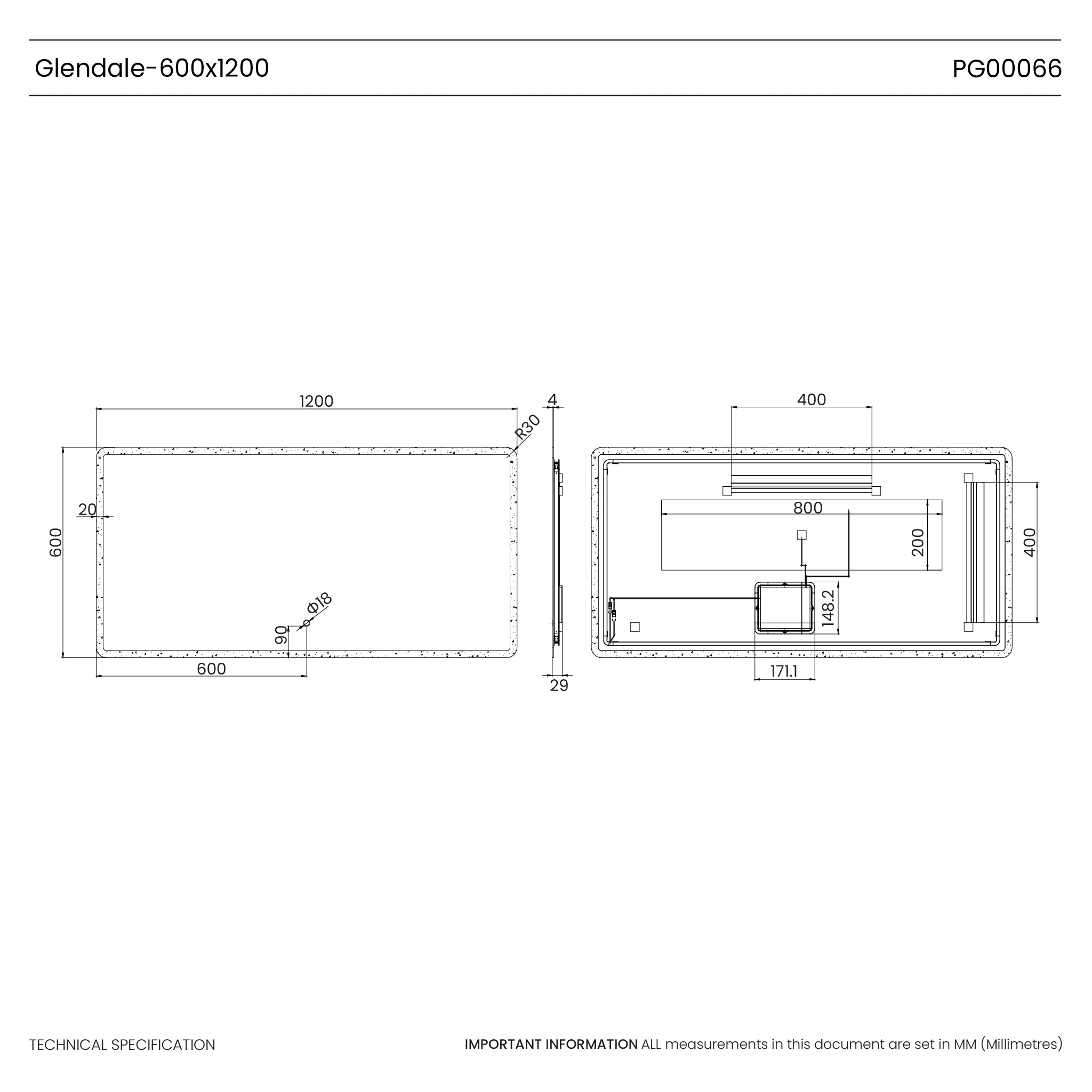 Glendale Curve LED Bathroom Mirror - Image 42