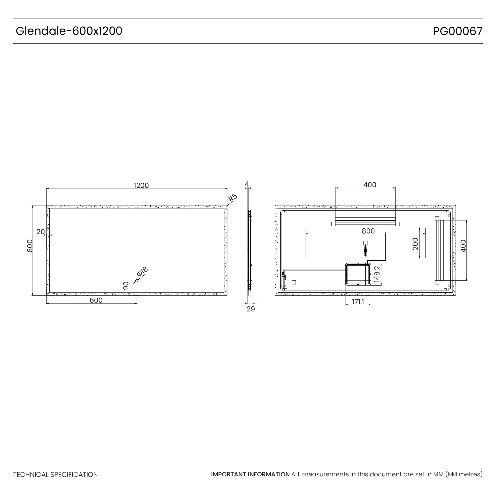 Glendale LED Bathroom Mirror - Image 45