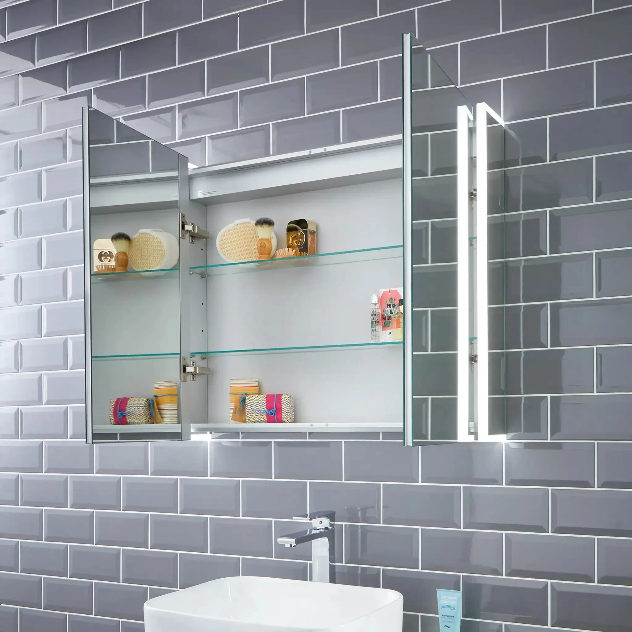 Grace Bluetooth LED Bathroom Mirror Cabinet - Image 6