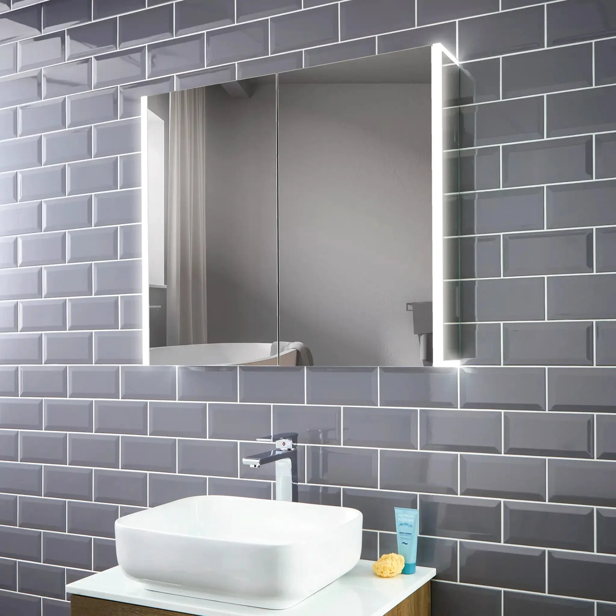 Grace LED Bathroom Mirror Cabinet - Image 5