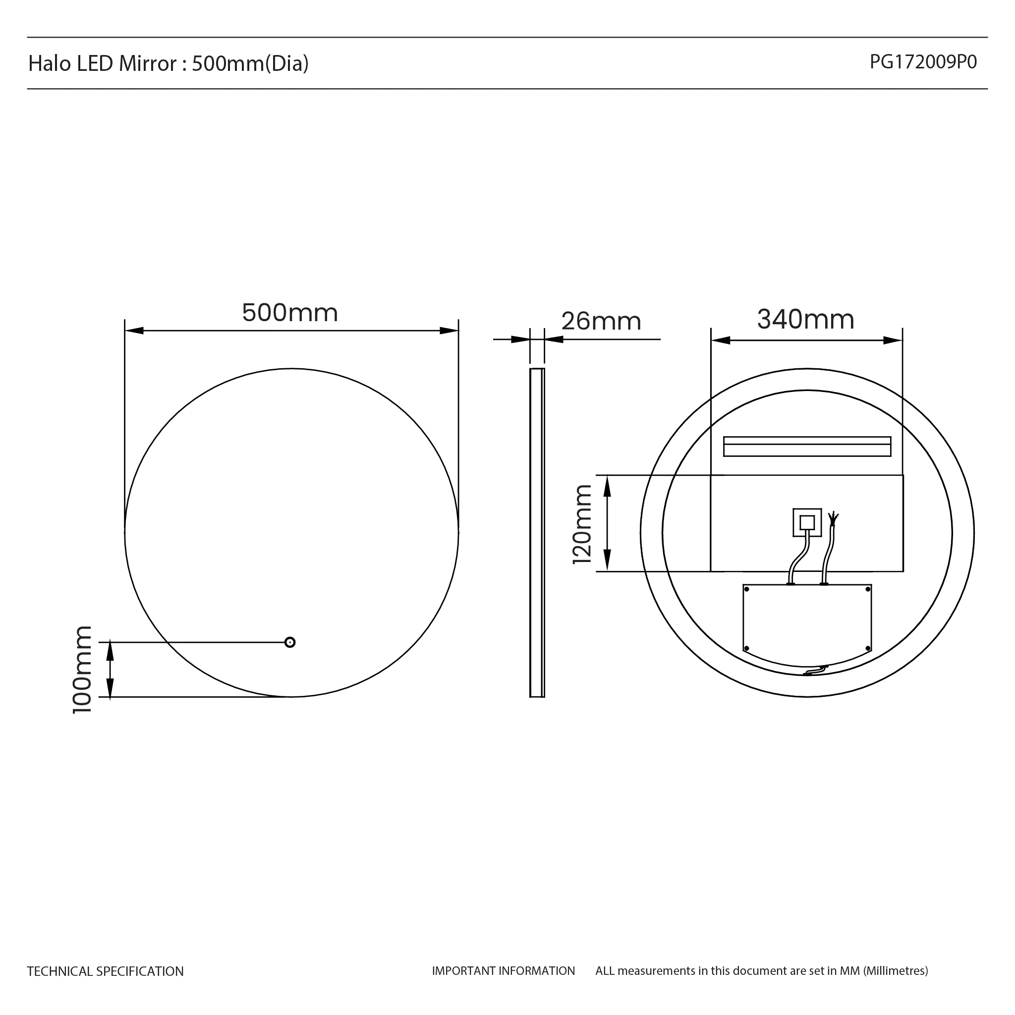 Halo Round LED Bathroom Mirror - Image 30