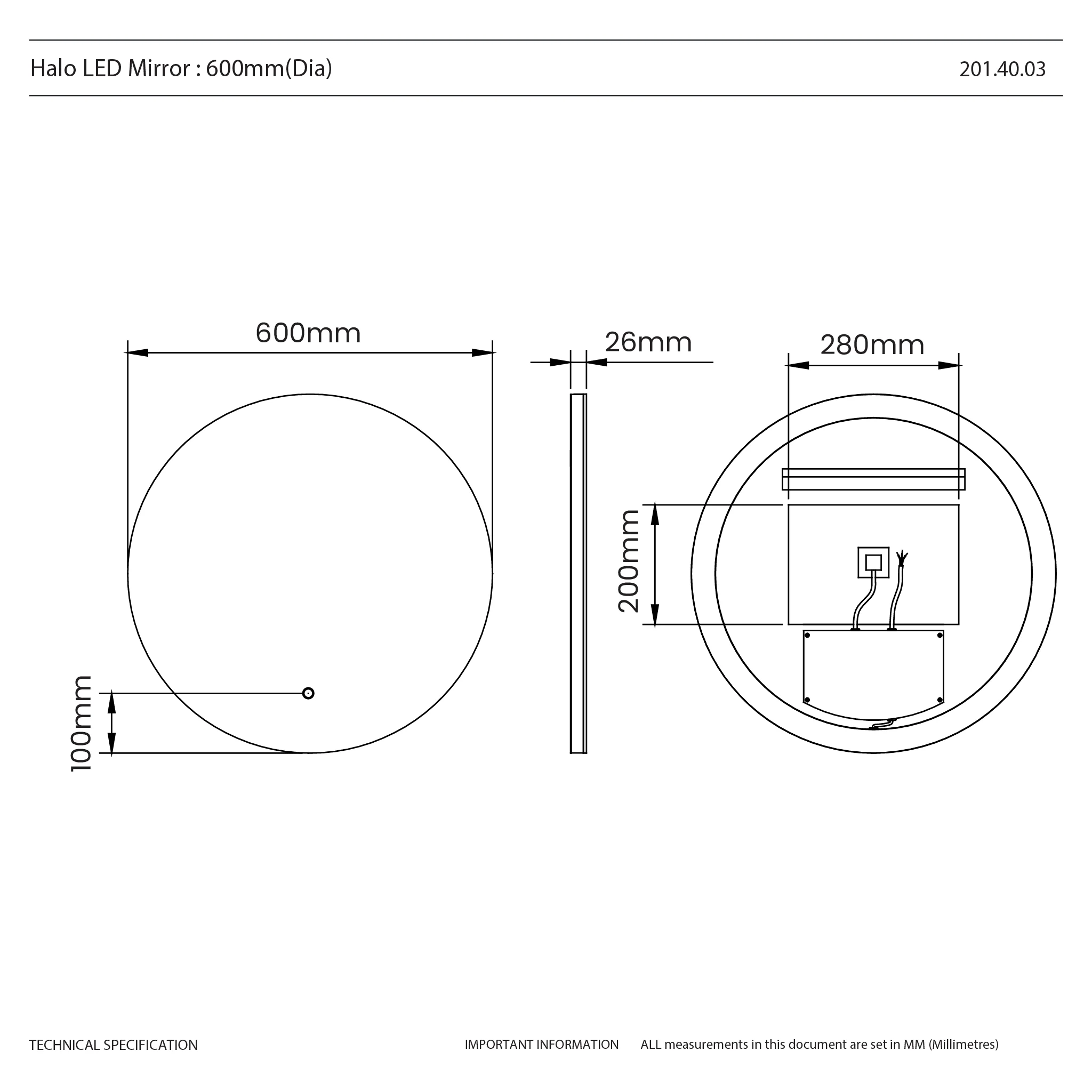 Halo Round LED Bathroom Mirror - Image 32