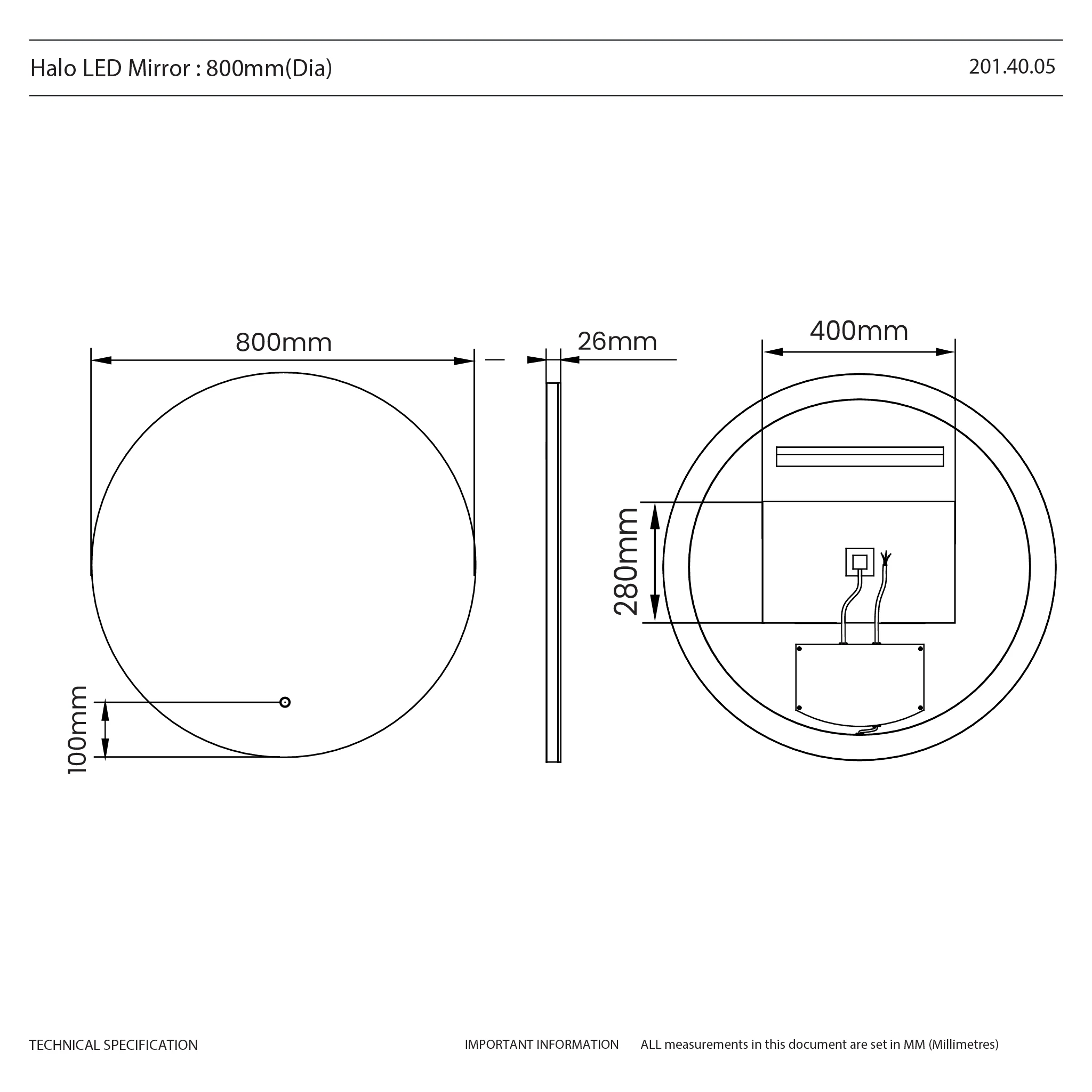 Halo Round LED Bathroom Mirror - Image 33
