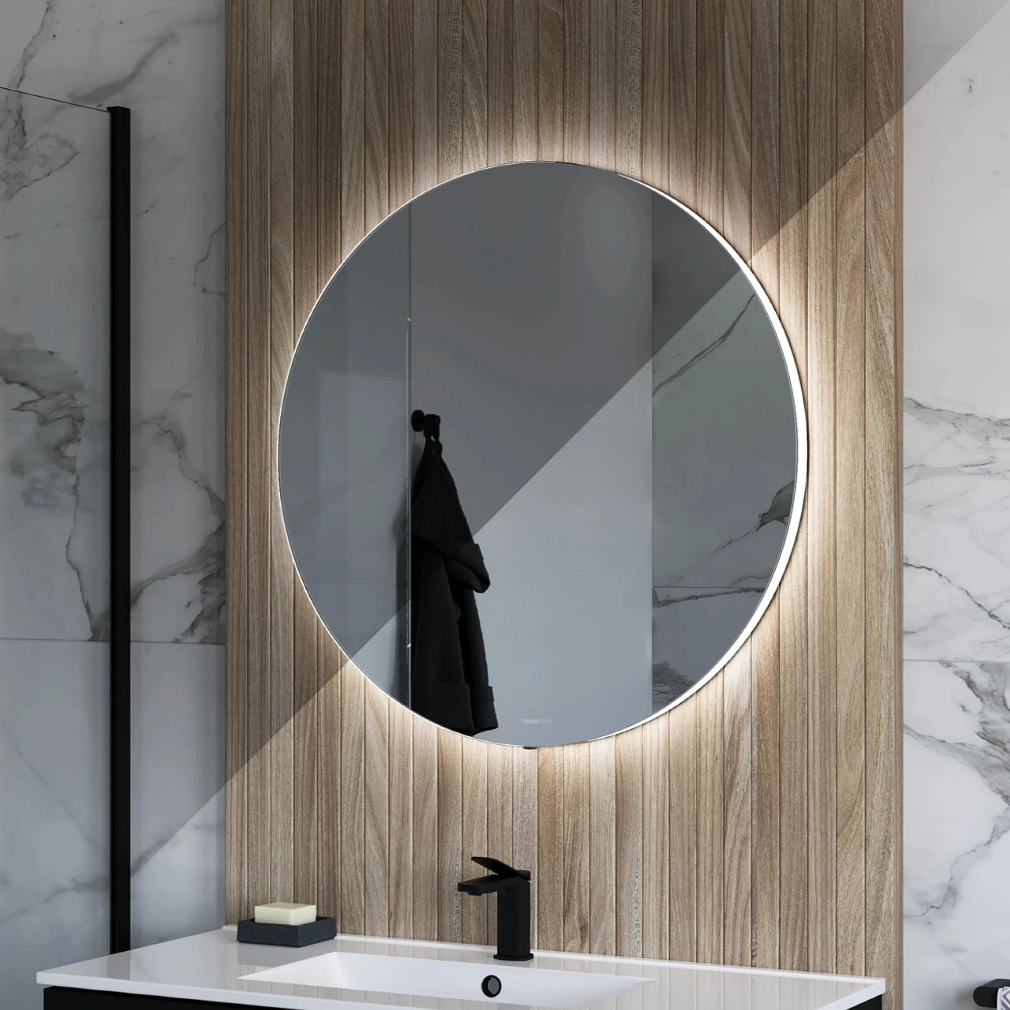 Halo Round LED Bathroom Mirror - Image 4