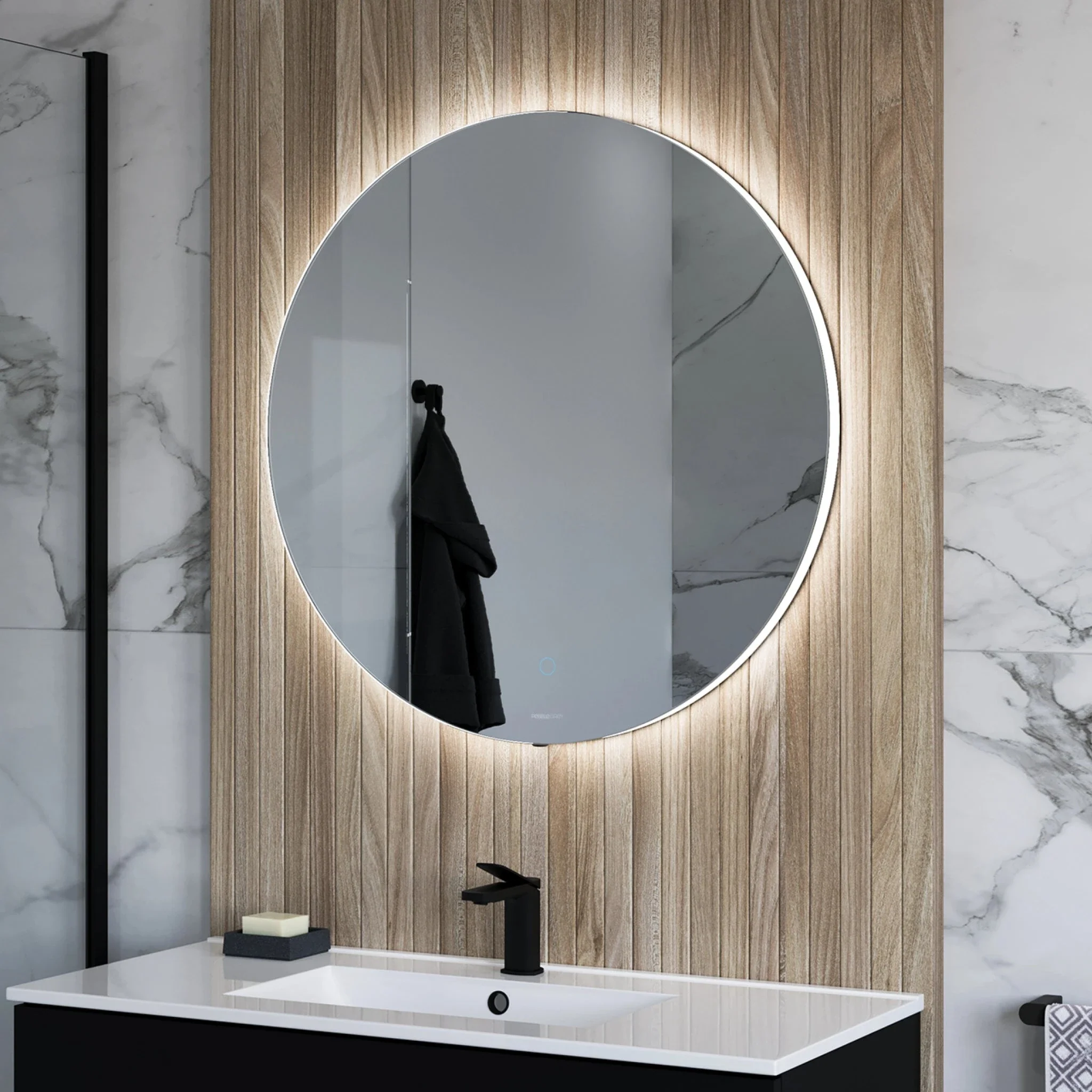 Halo Round LED Bathroom Mirror - Image 7