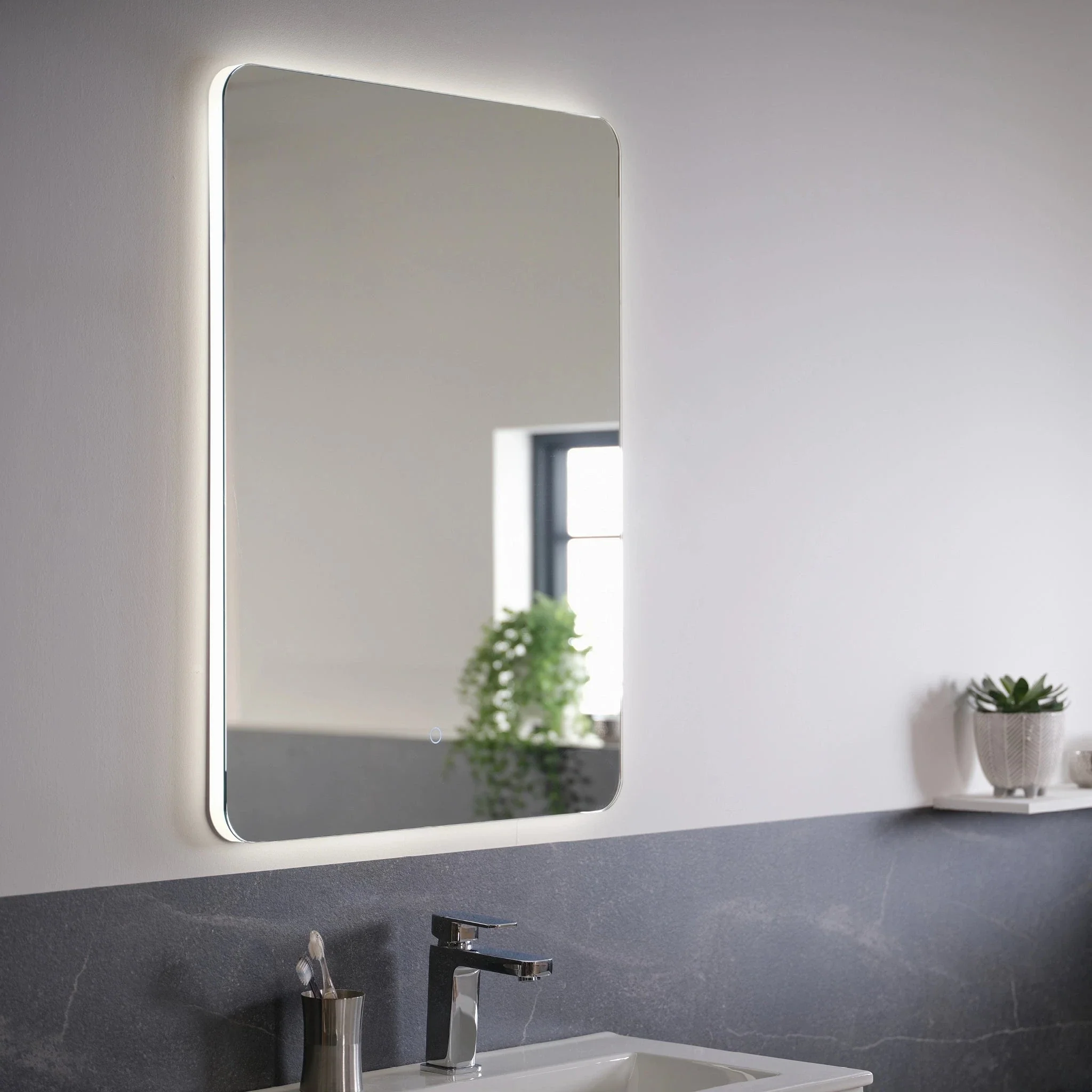 Halo Rectangle LED Bathroom Mirror - Image 12