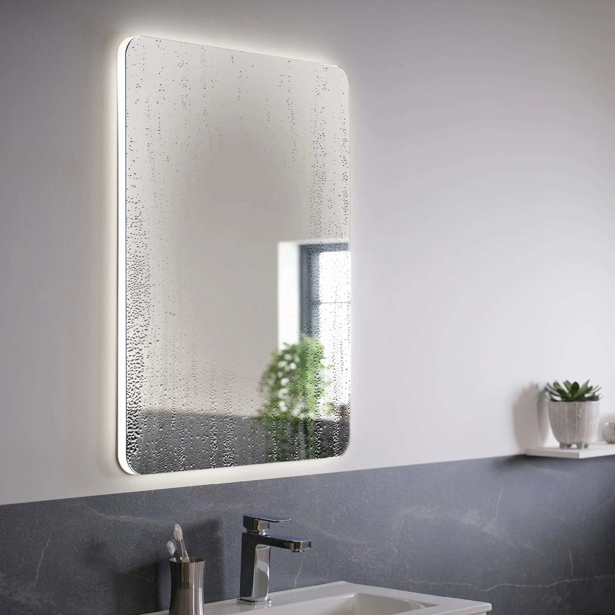 Halo Rectangle LED Bathroom Mirror - Image 14