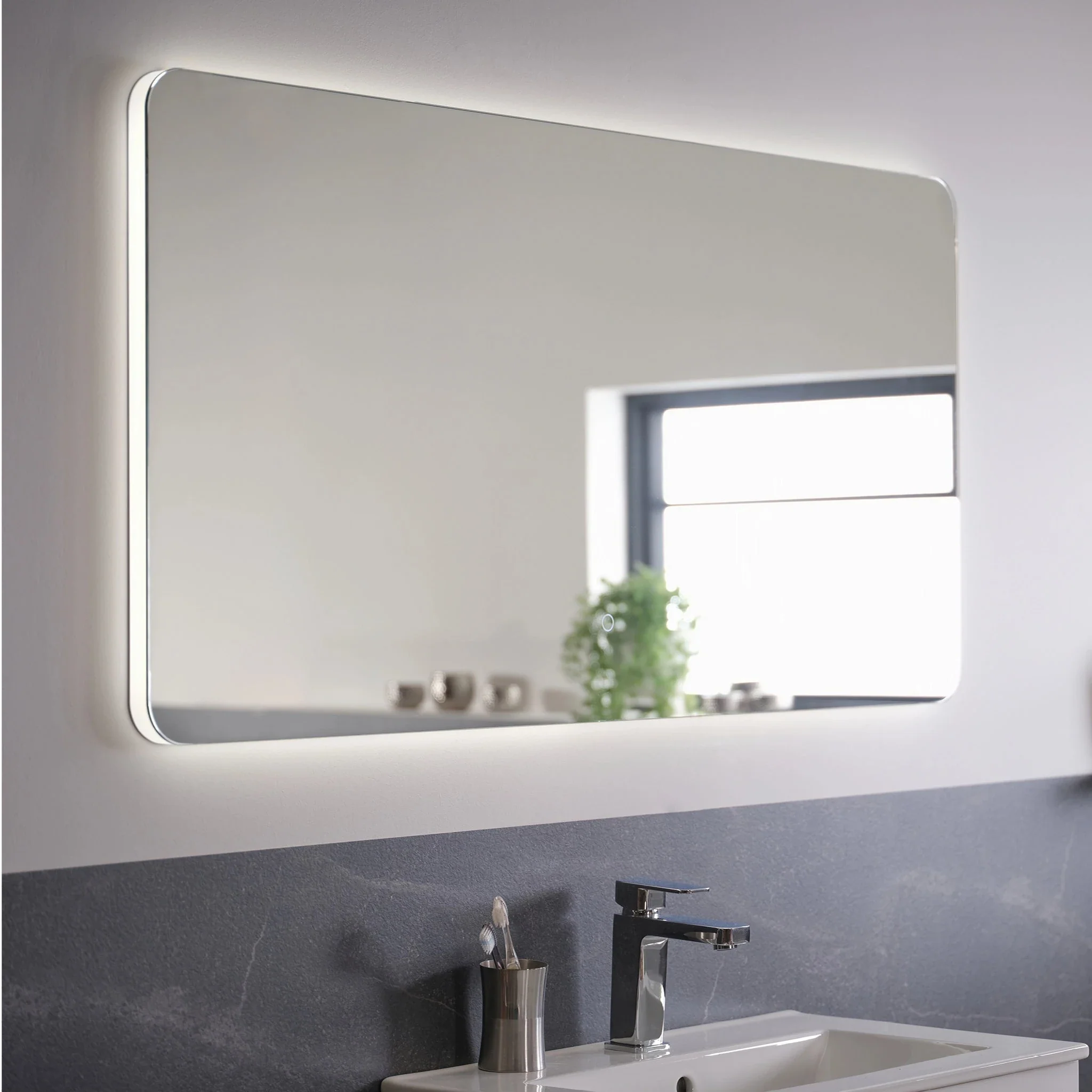 Halo Rectangle LED Bathroom Mirror - Image 15