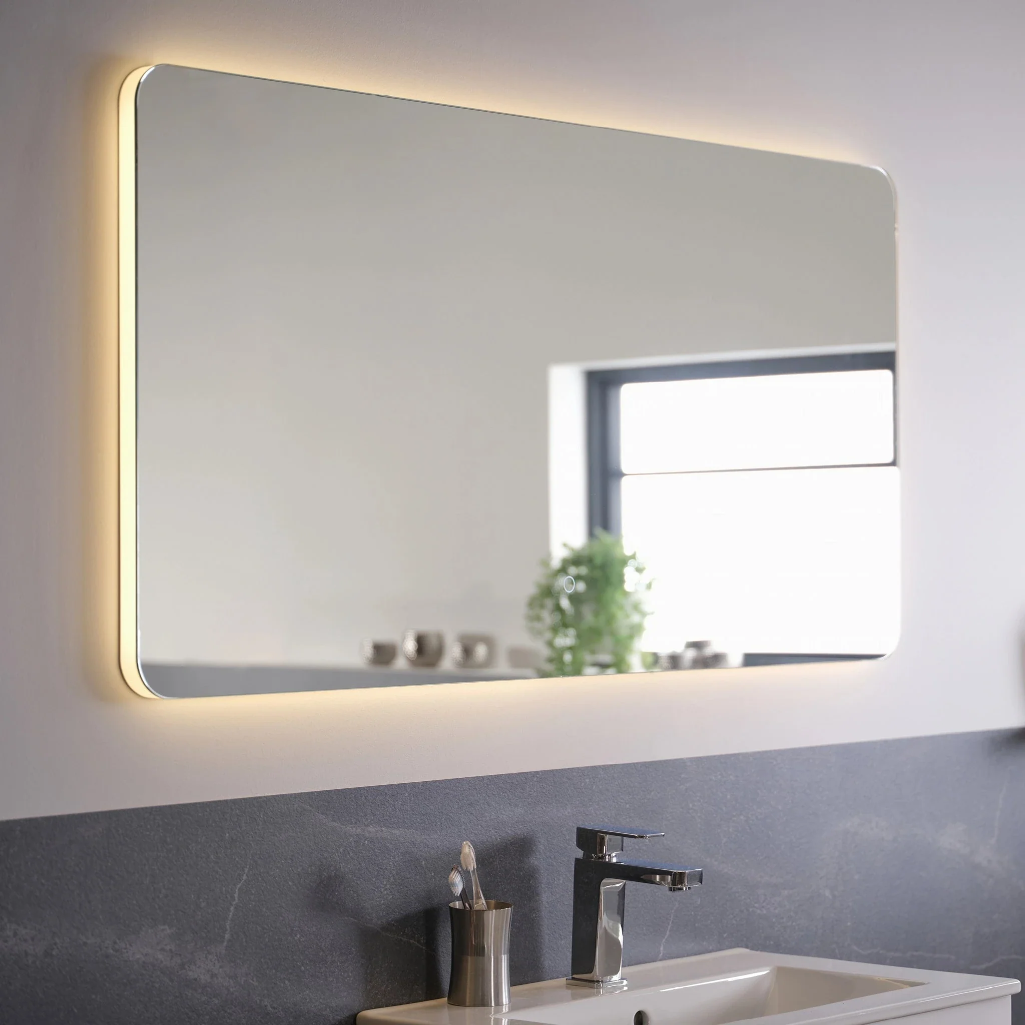 Halo Rectangle LED Bathroom Mirror - Image 16