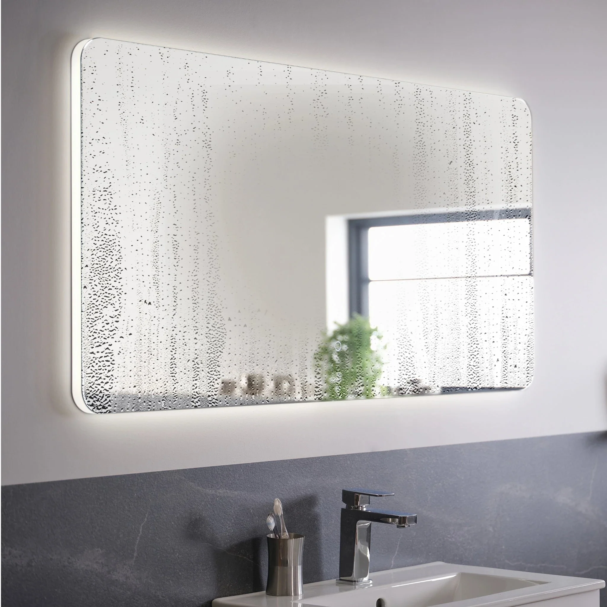 Halo Rectangle LED Bathroom Mirror - Image 18