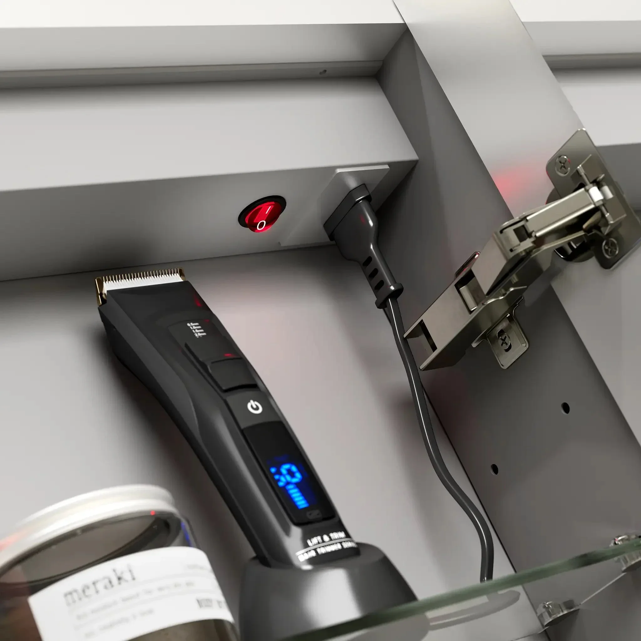 Hollis LED Bathroom Mirror Cabinet - Image 12