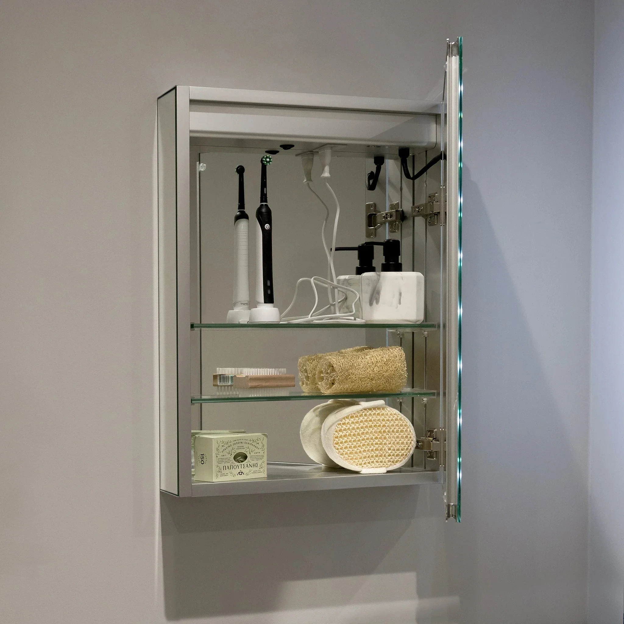 Hollis LED Bathroom Mirror Cabinet - Image 7