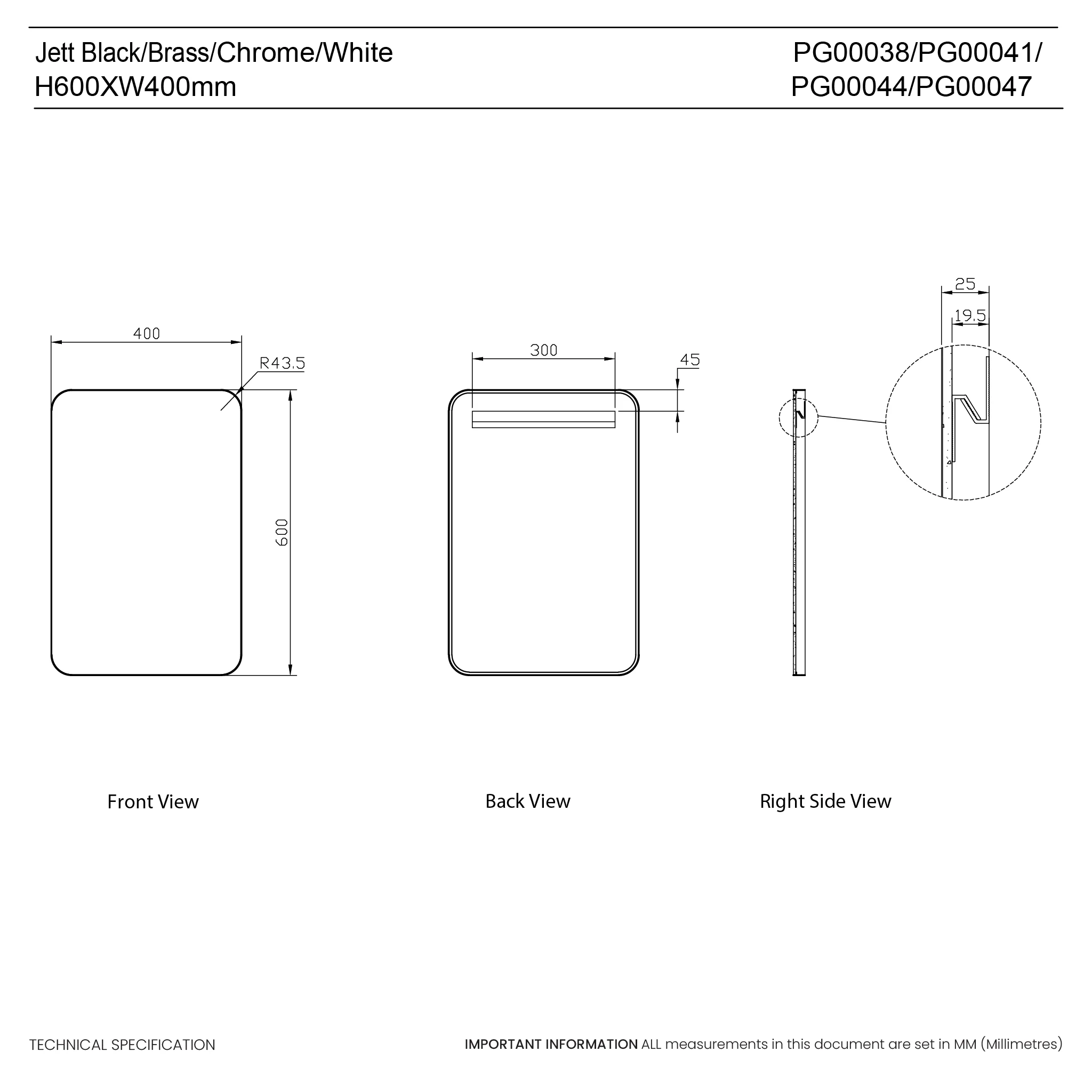 Jett Slim Frame Mirror - Image 29
