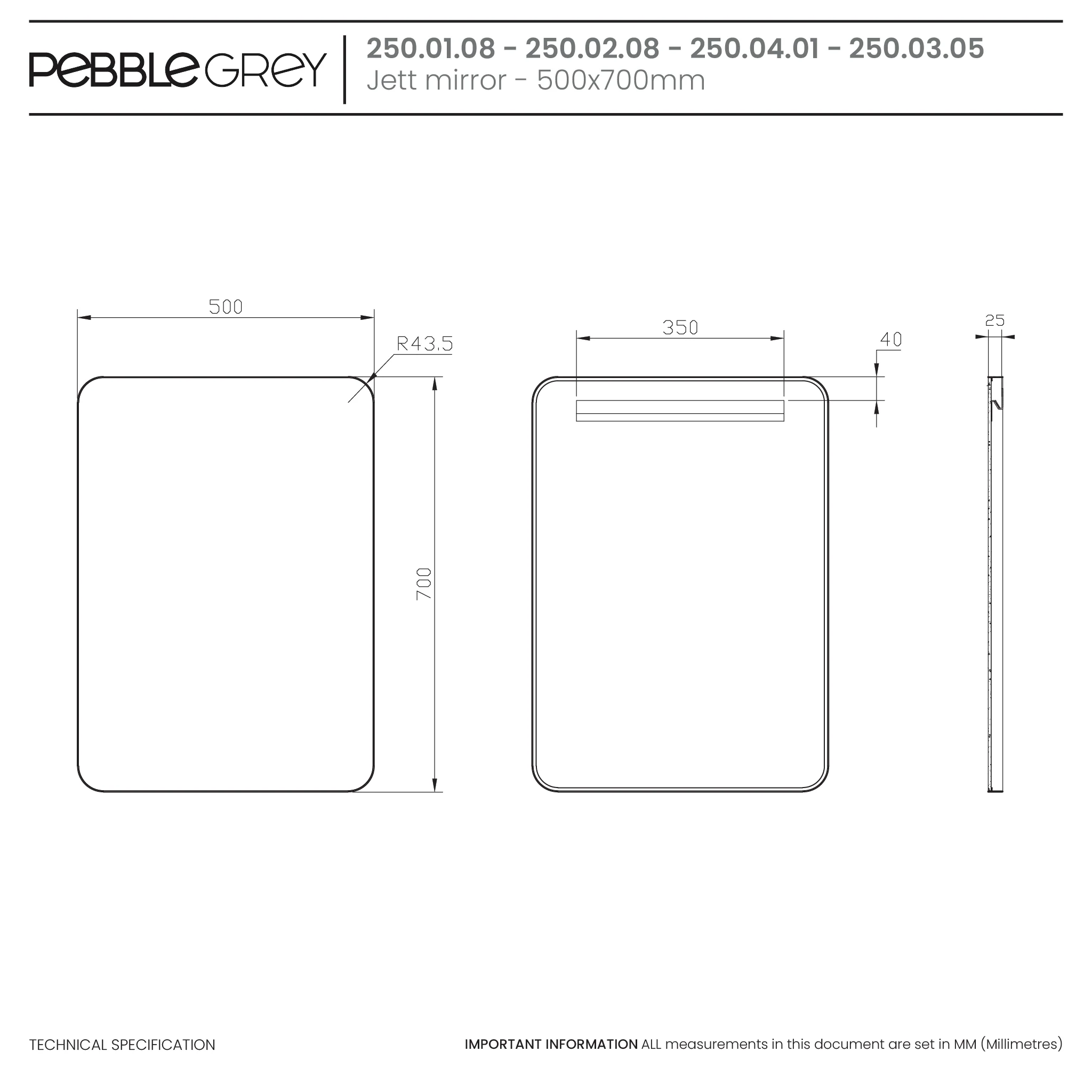 Jett Slim Frame Mirror - Image 33