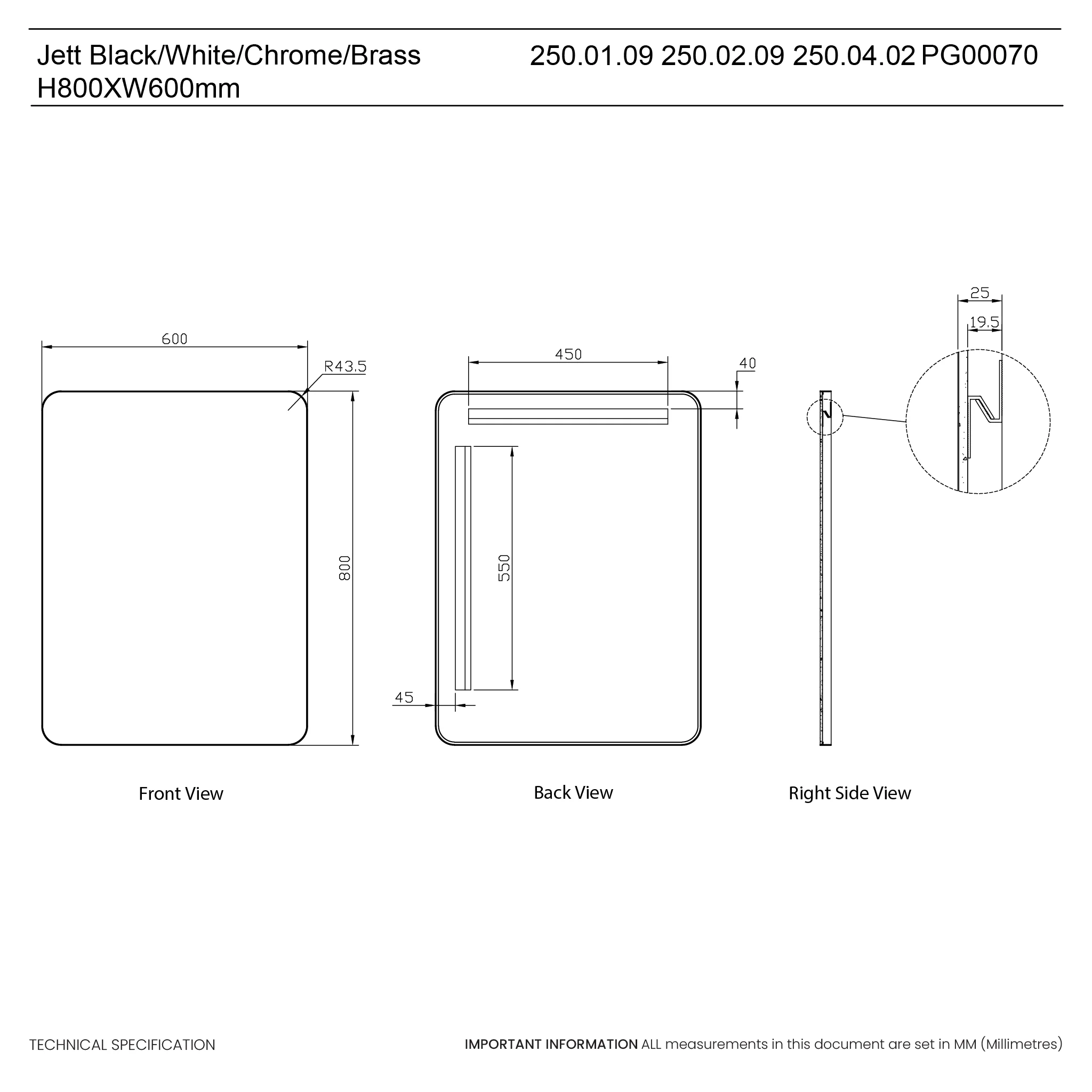Jett Slim Frame Mirror - Image 38