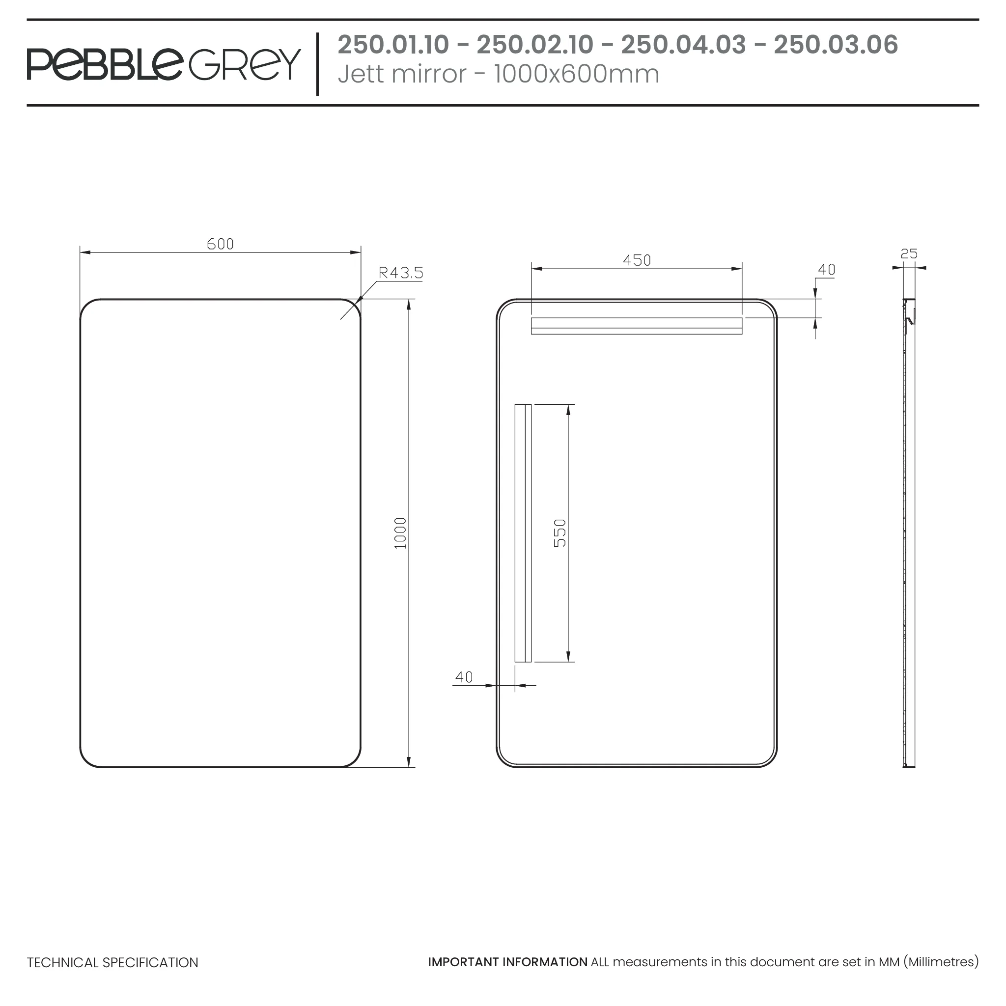 Jett Slim Frame Mirror - Image 42
