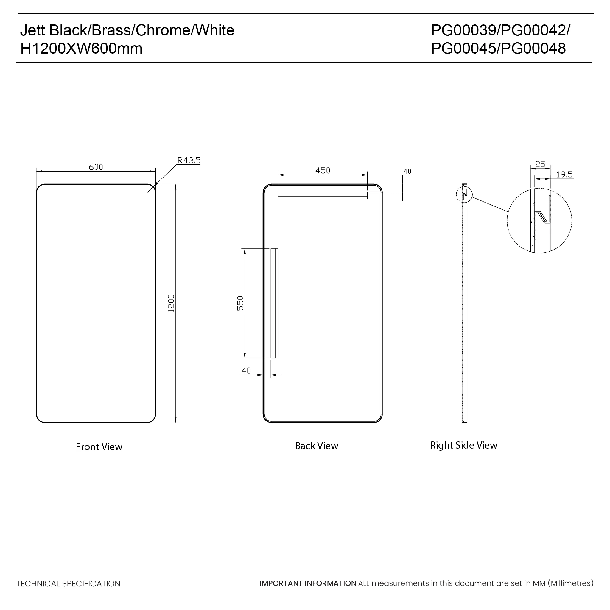 Jett Slim Frame Mirror - Image 45
