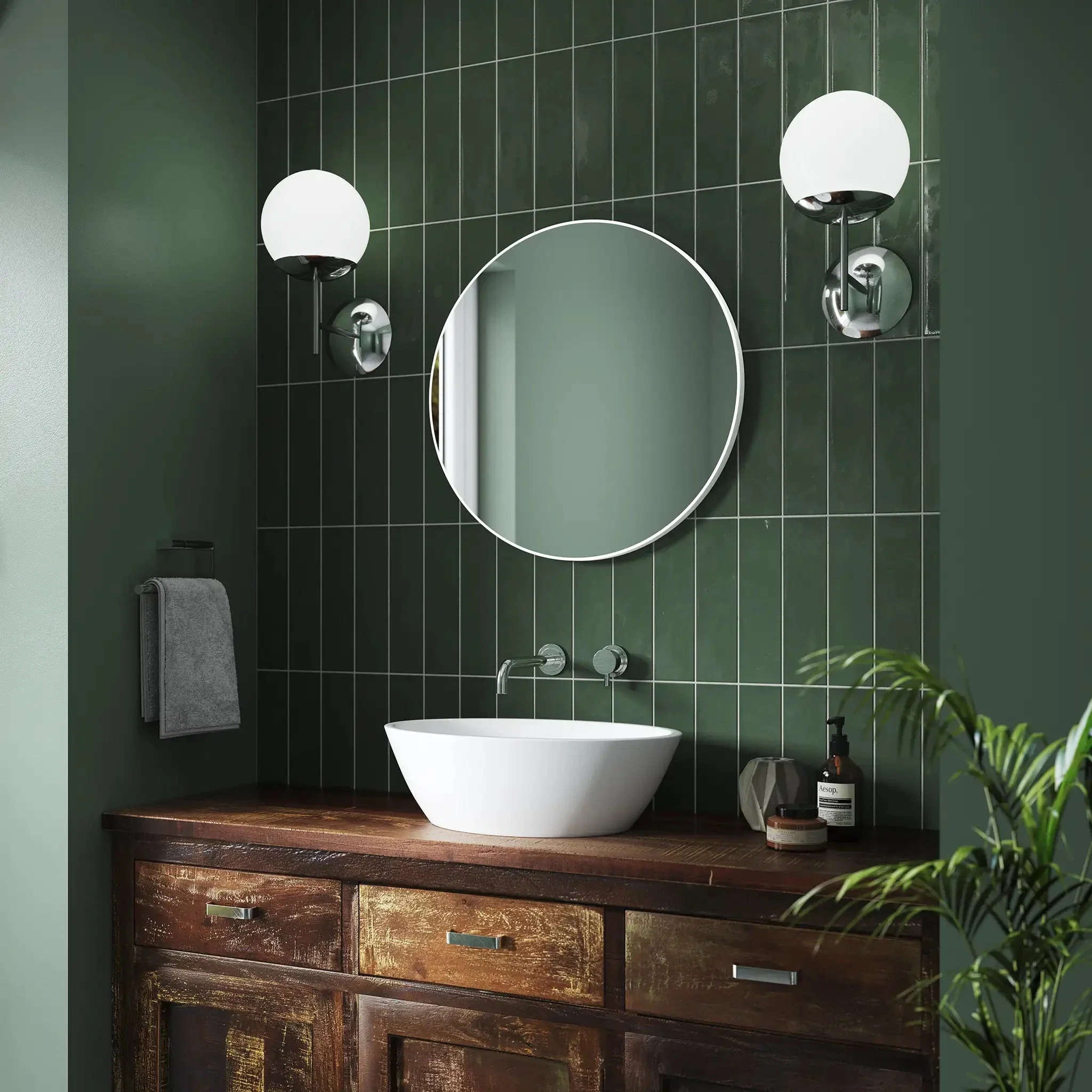 Jett Round Slim Frame Mirror - Image 11