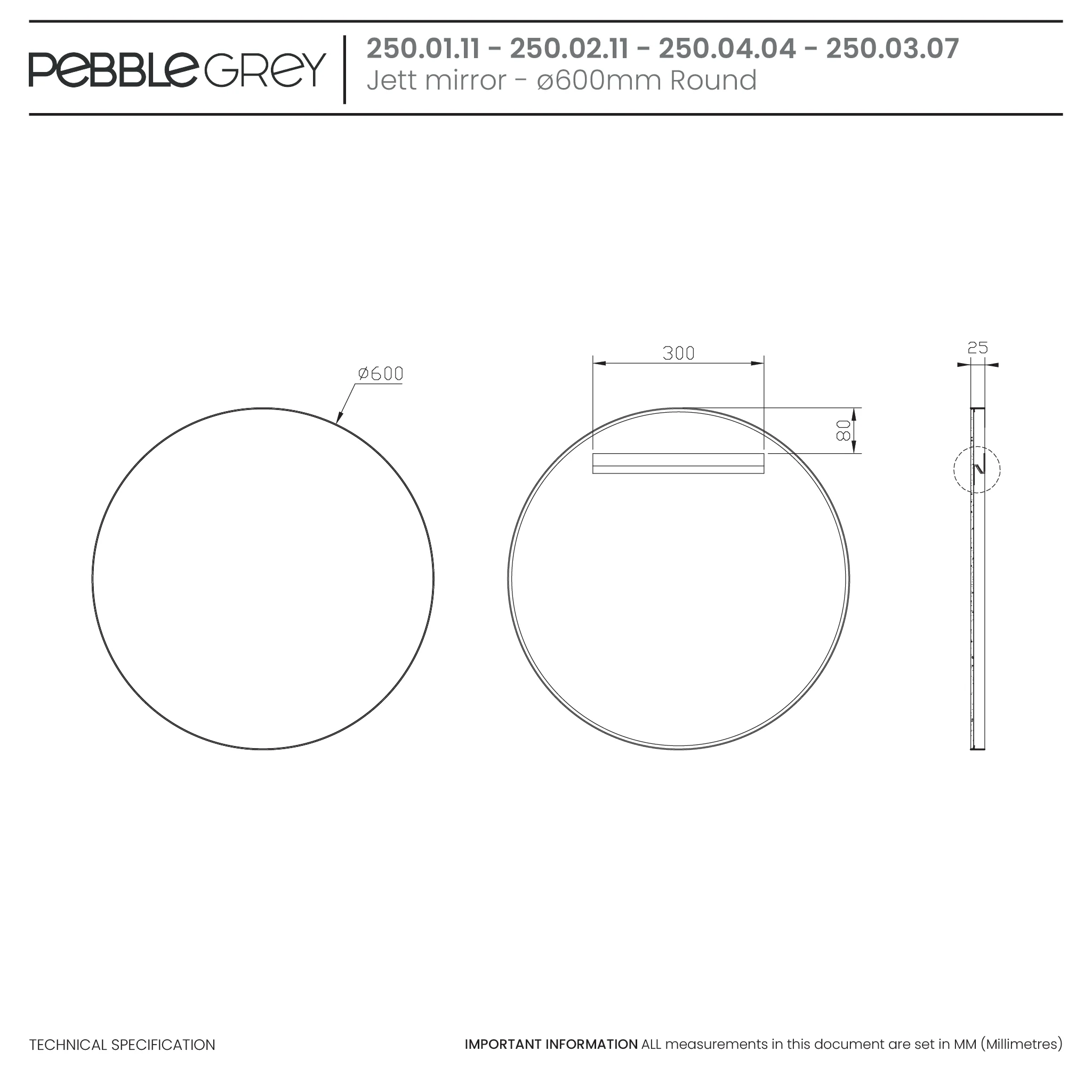 Jett Round Slim Frame Mirror - Image 22