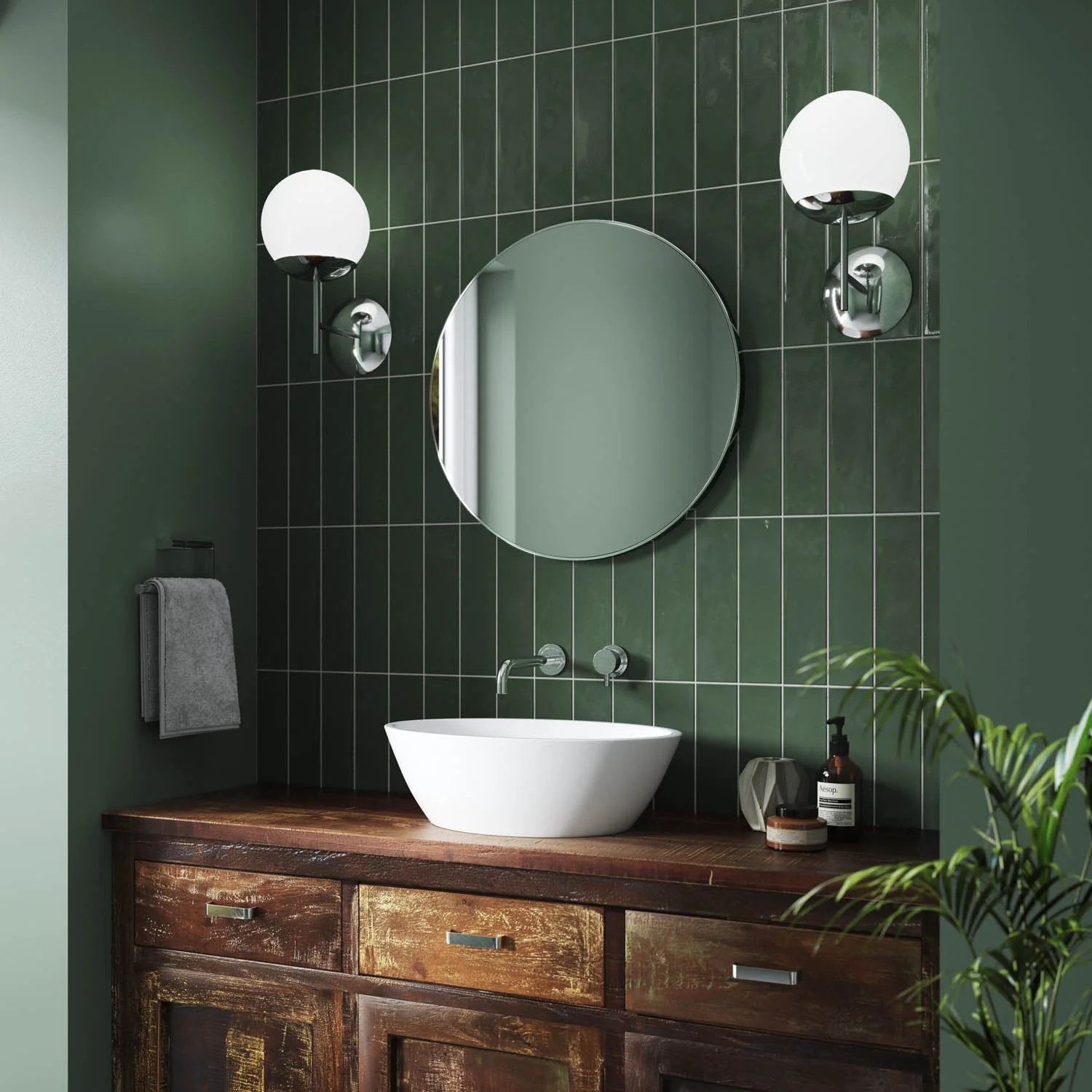 Jett Round Slim Frame Mirror - Image 8