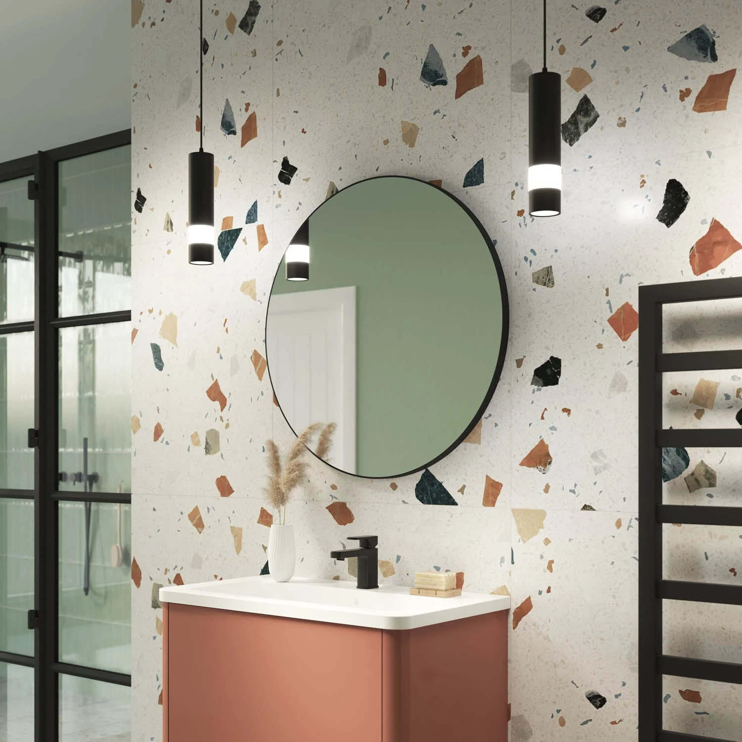 Jett Round Slim Frame Mirror - Image 10