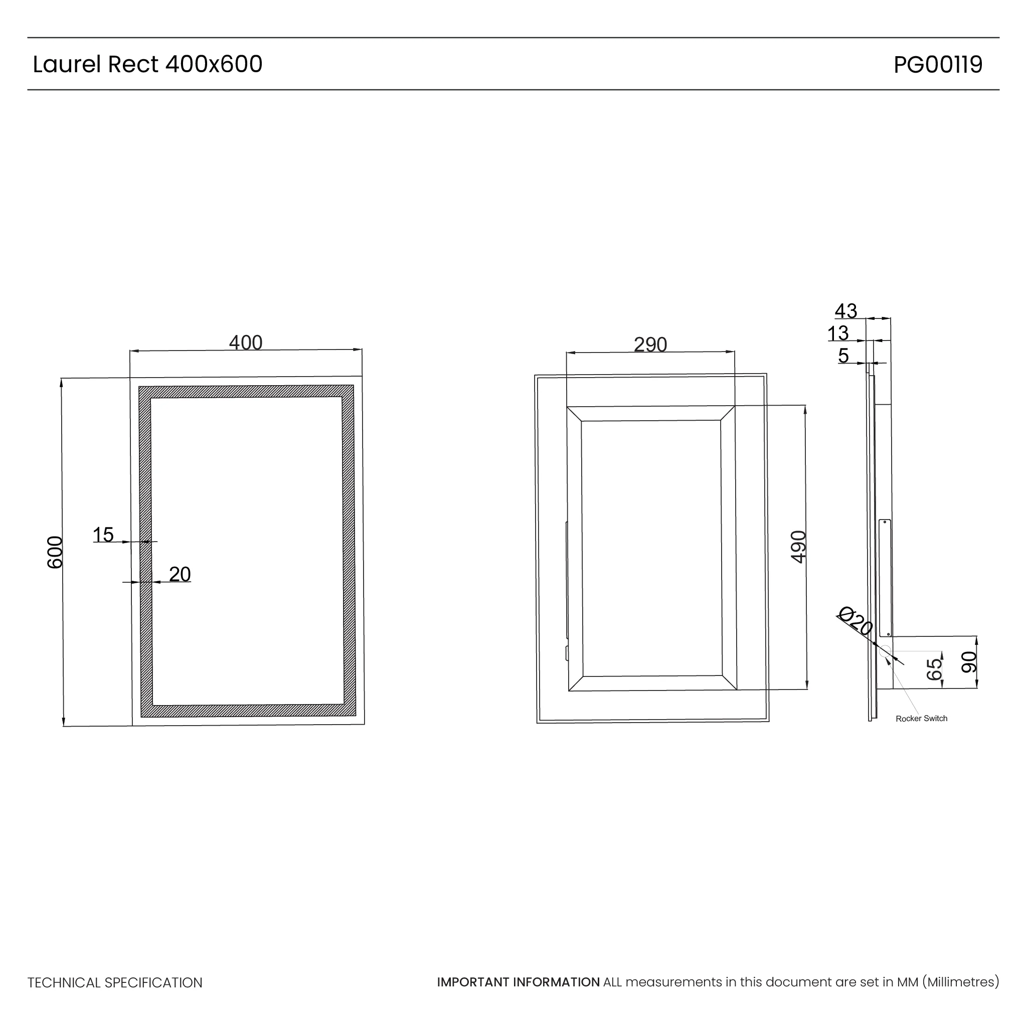 Laurel Battery LED Bathroom Mirror - Image 3