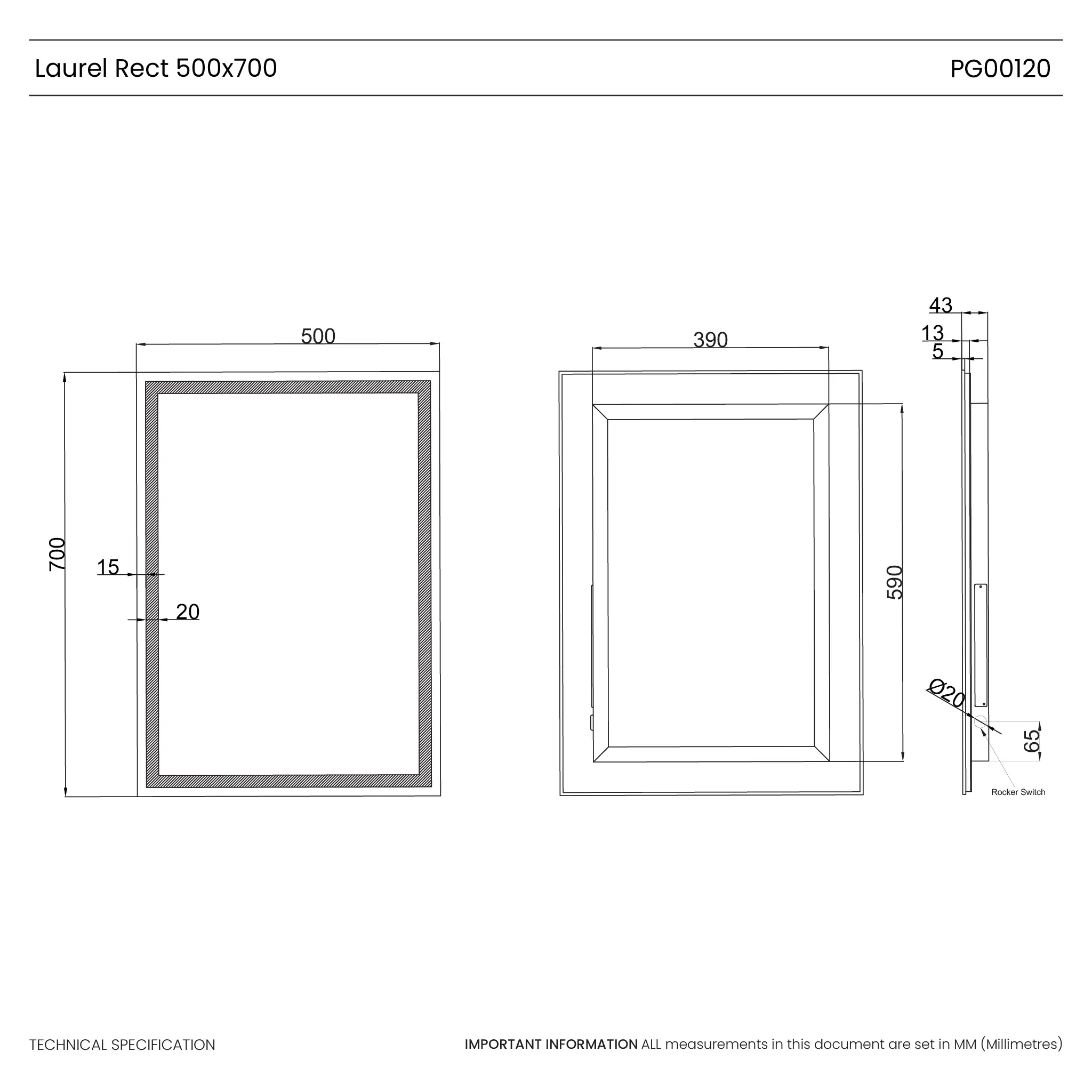 Laurel Battery LED Bathroom Mirror - Image 4