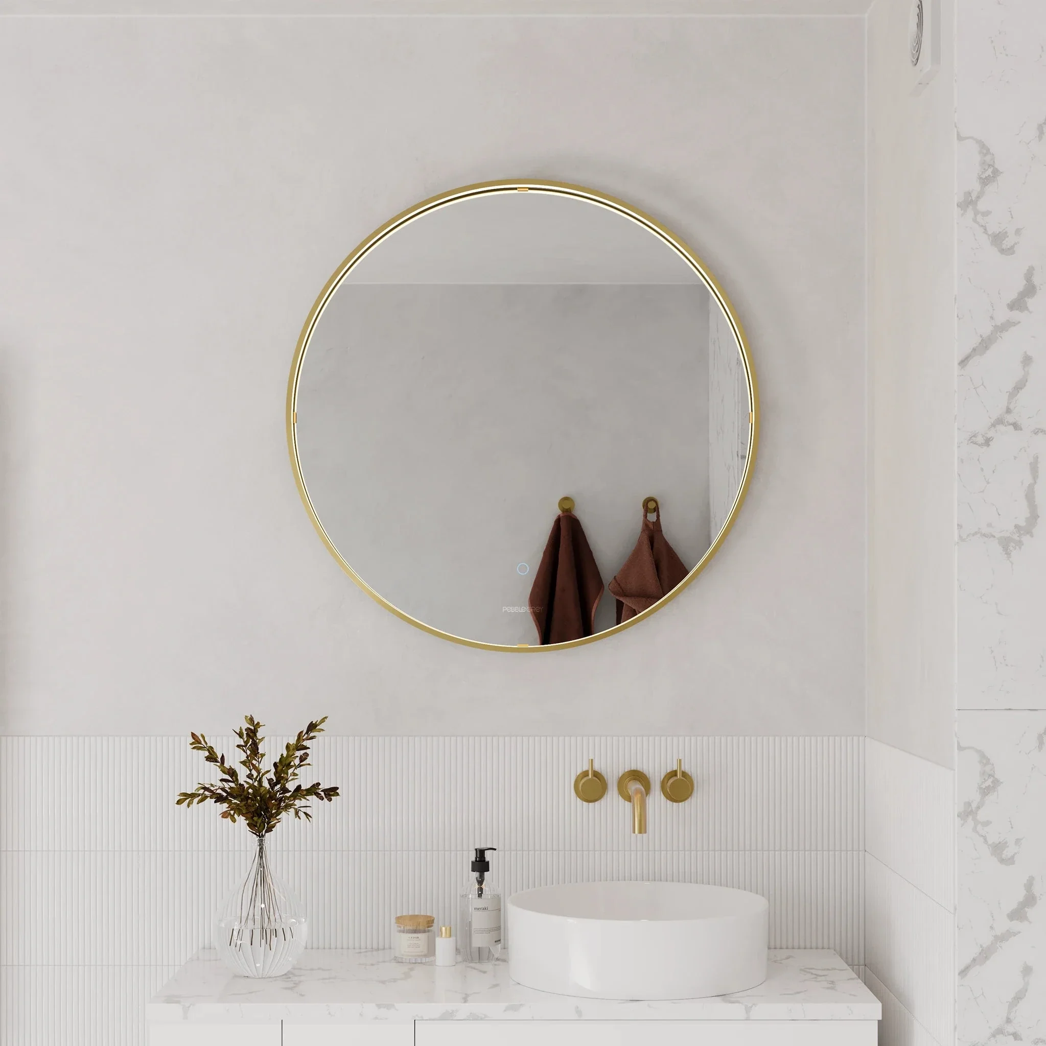 Luna Round LED Bathroom Mirror - Image 3