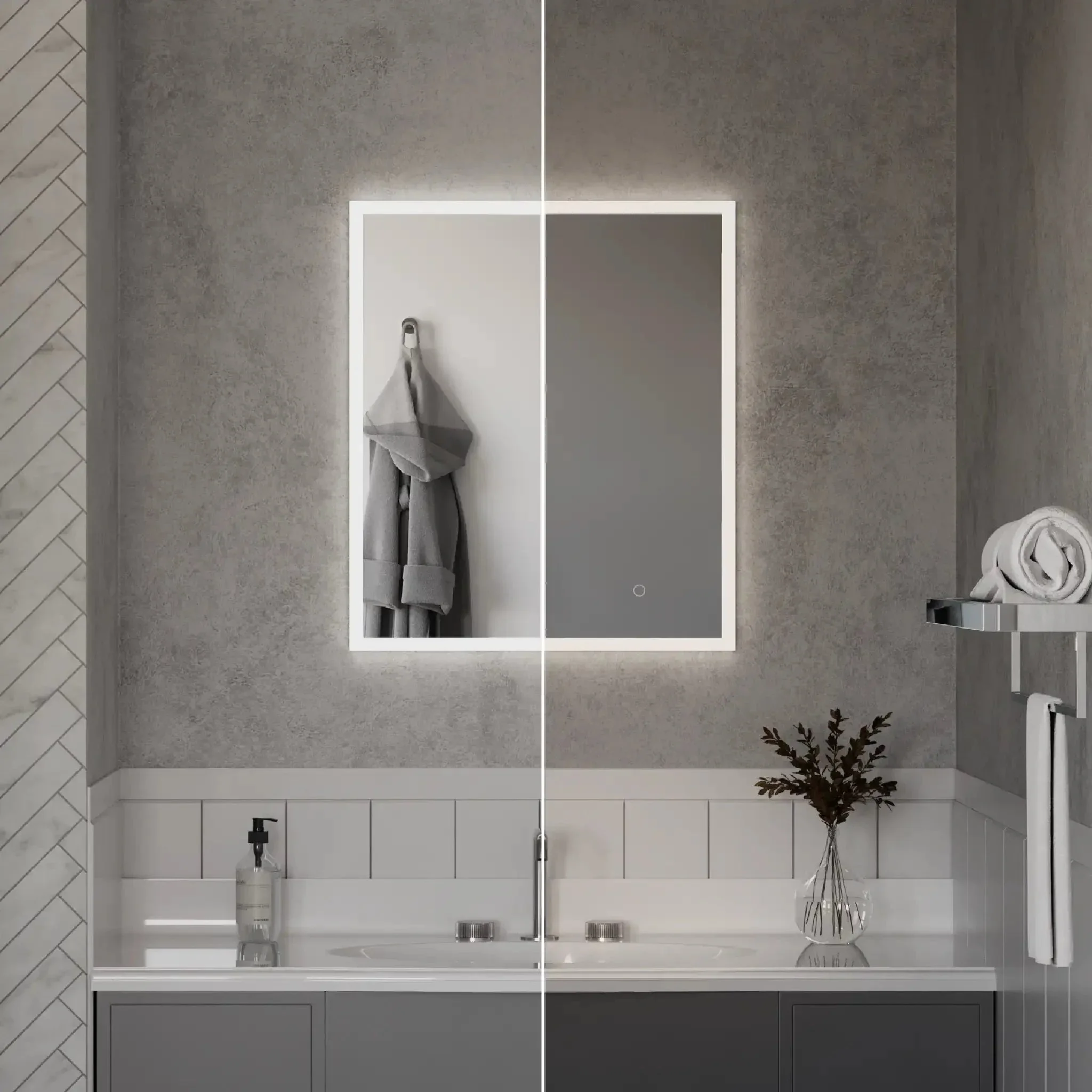 Malin Recessed LED Bathroom Mirror Cabinet - Image 20