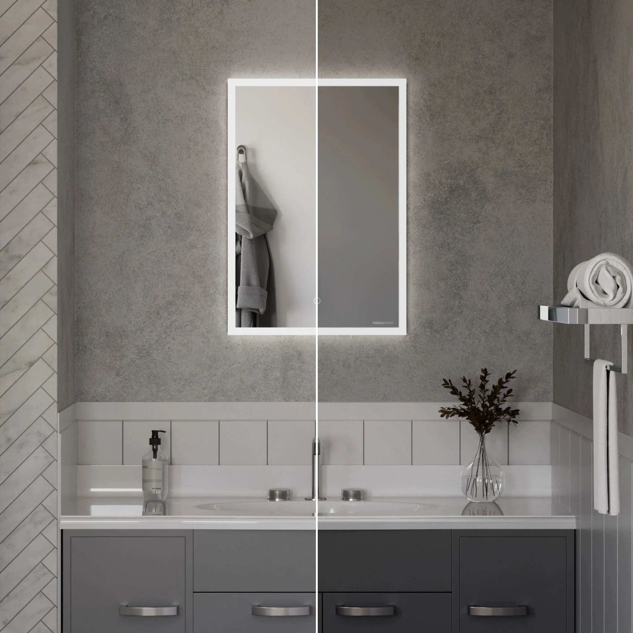 Malin Recessed LED Bathroom Mirror Cabinet - Image 8