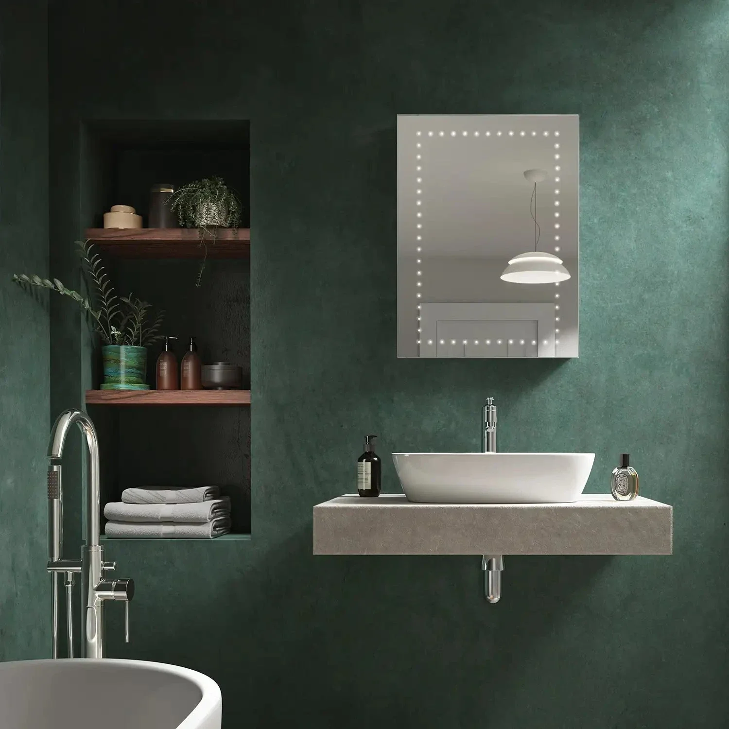 Maya Battery LED Bathroom Mirror - Image 4