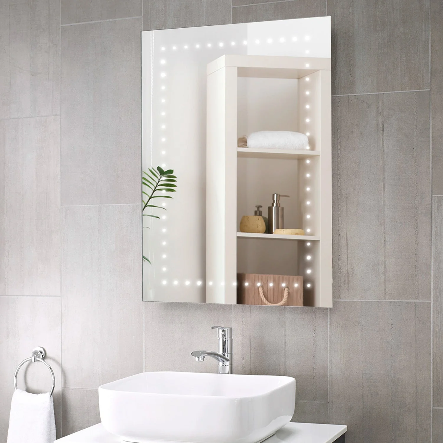 Maya Battery LED Bathroom Mirror - Image 5
