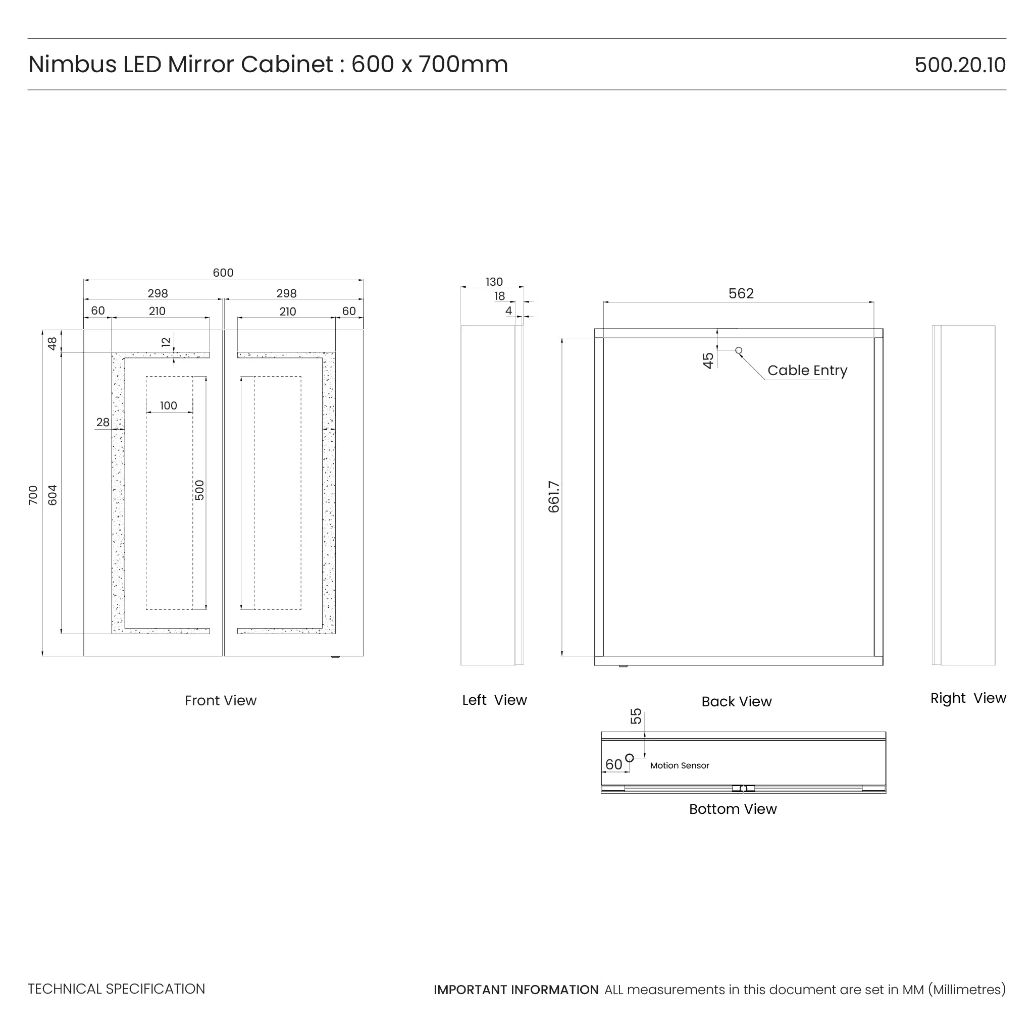 Nimbus LED Bathroom Mirror Cabinet - Image 14
