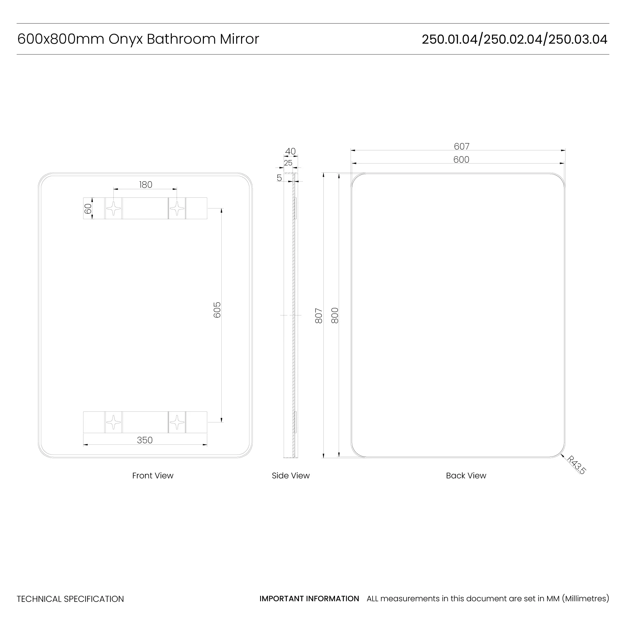 Onyx Deep Frame Mirror - Image 12