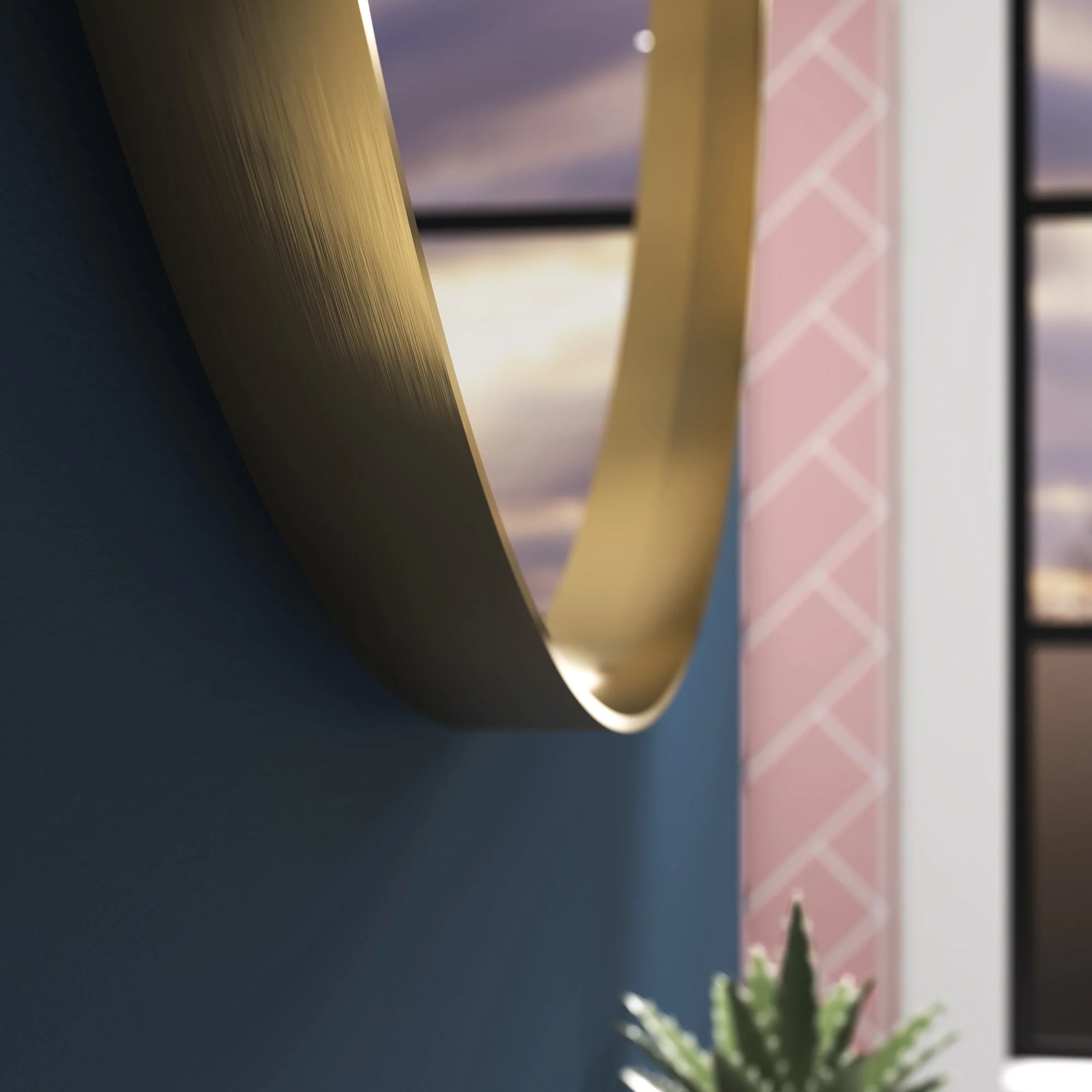 Onyx Round Deep Frame Mirror - Image 6