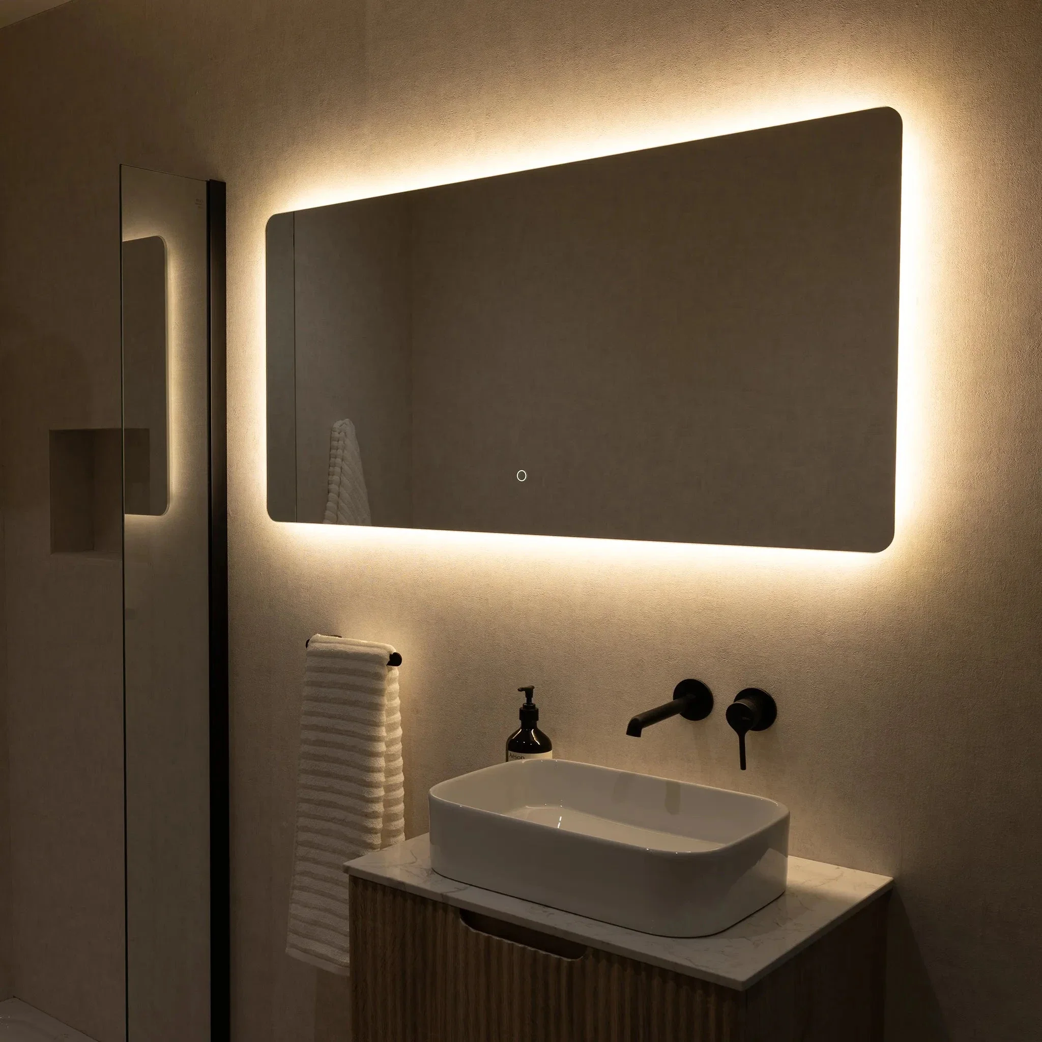 Savannah Curve Backlit LED Bathroom Mirror - Image 23
