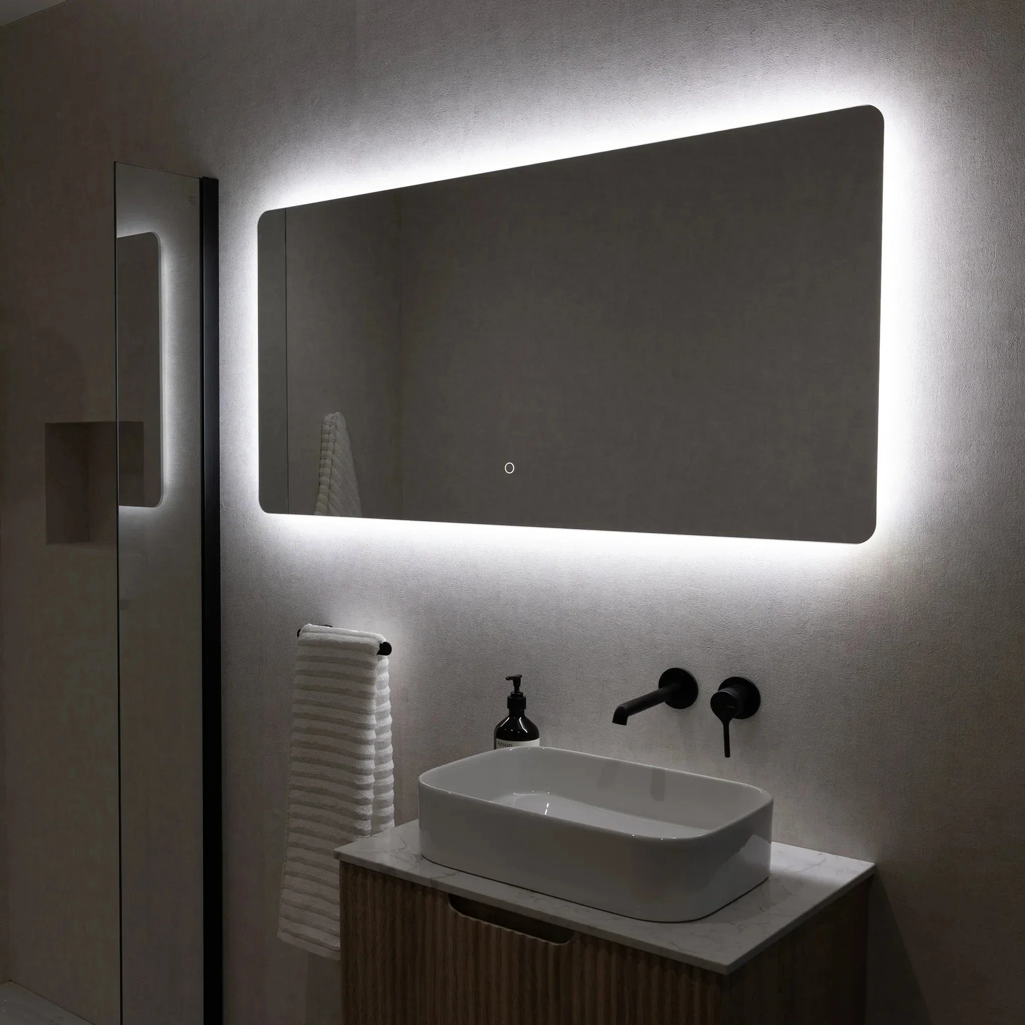 Savannah Curve Backlit LED Bathroom Mirror - Image 26