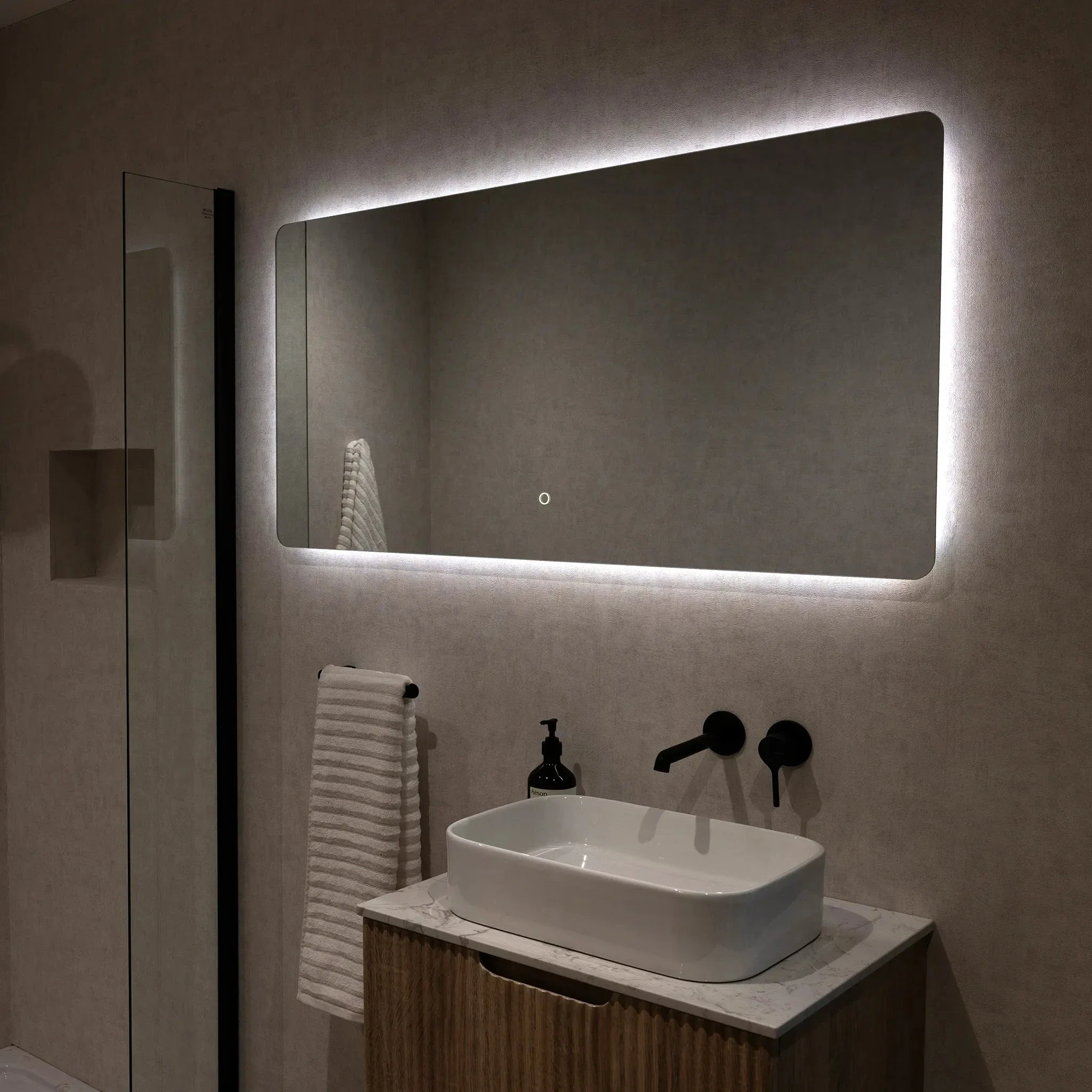 Savannah Curve Backlit LED Bathroom Mirror - Image 27